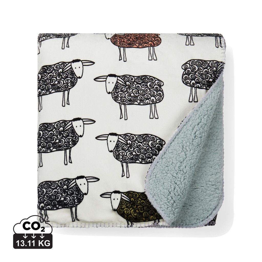 VINGA Sheep Decke aus GRS recyceltem PET - weiß-224