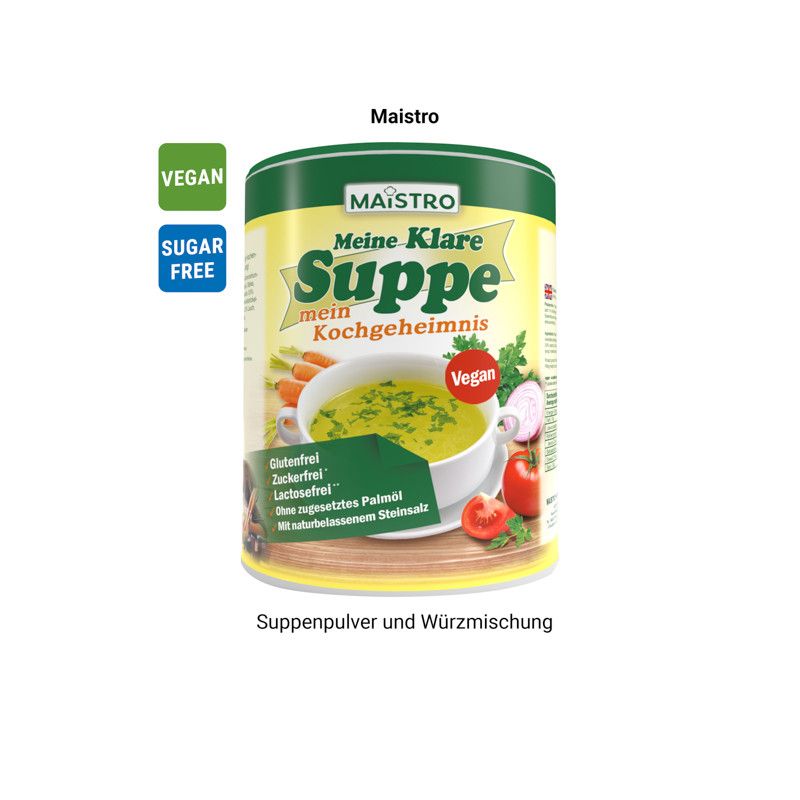 Minitüte 10 g, kompostierbare Folie weiß, Maistro Meine klare Suppe-913