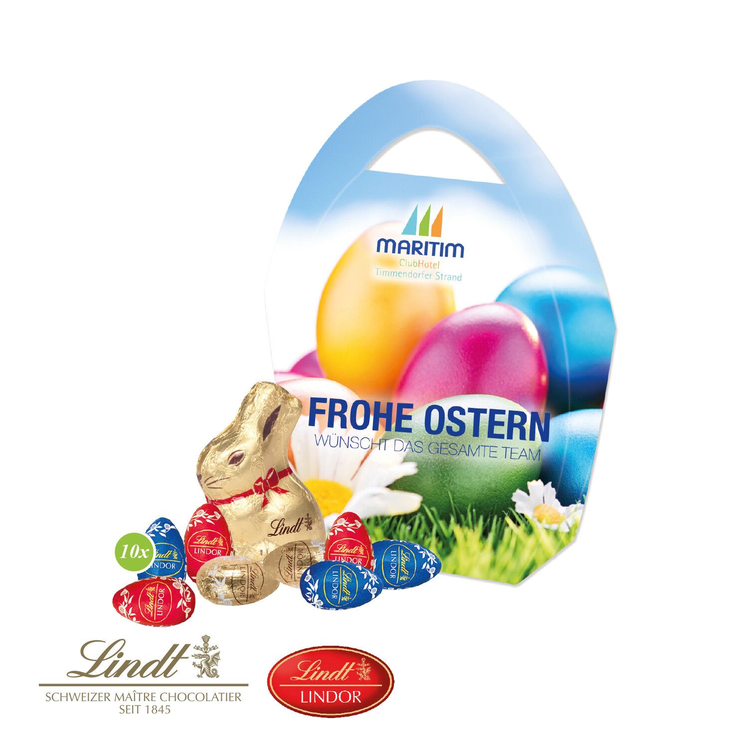 Premium Osterei mit Feiner Schokolade Lindt Schokoladenmischung-268