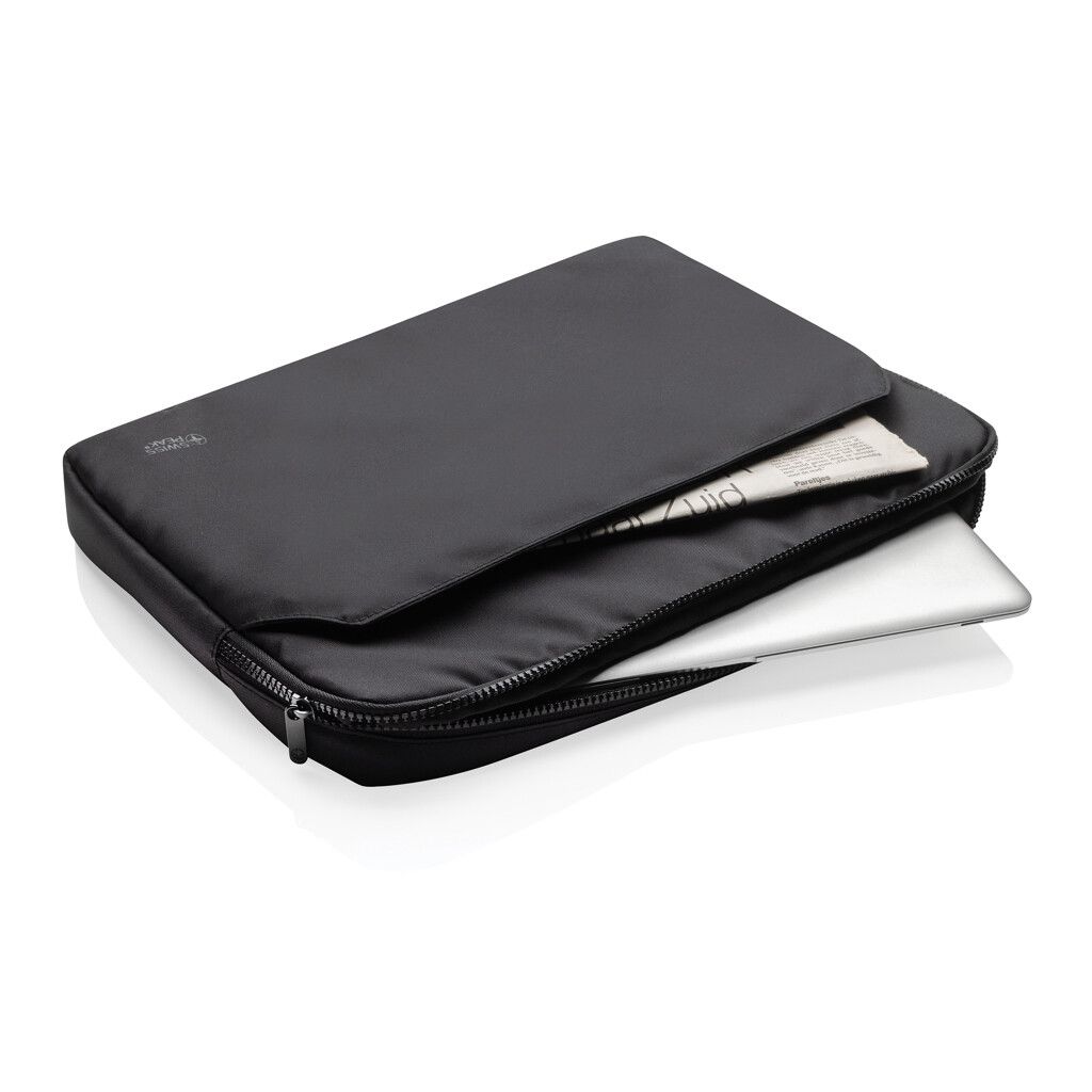 Swiss Peak Aware™ RPET Essential 15.6" Laptop Sleeve - schwarz-509