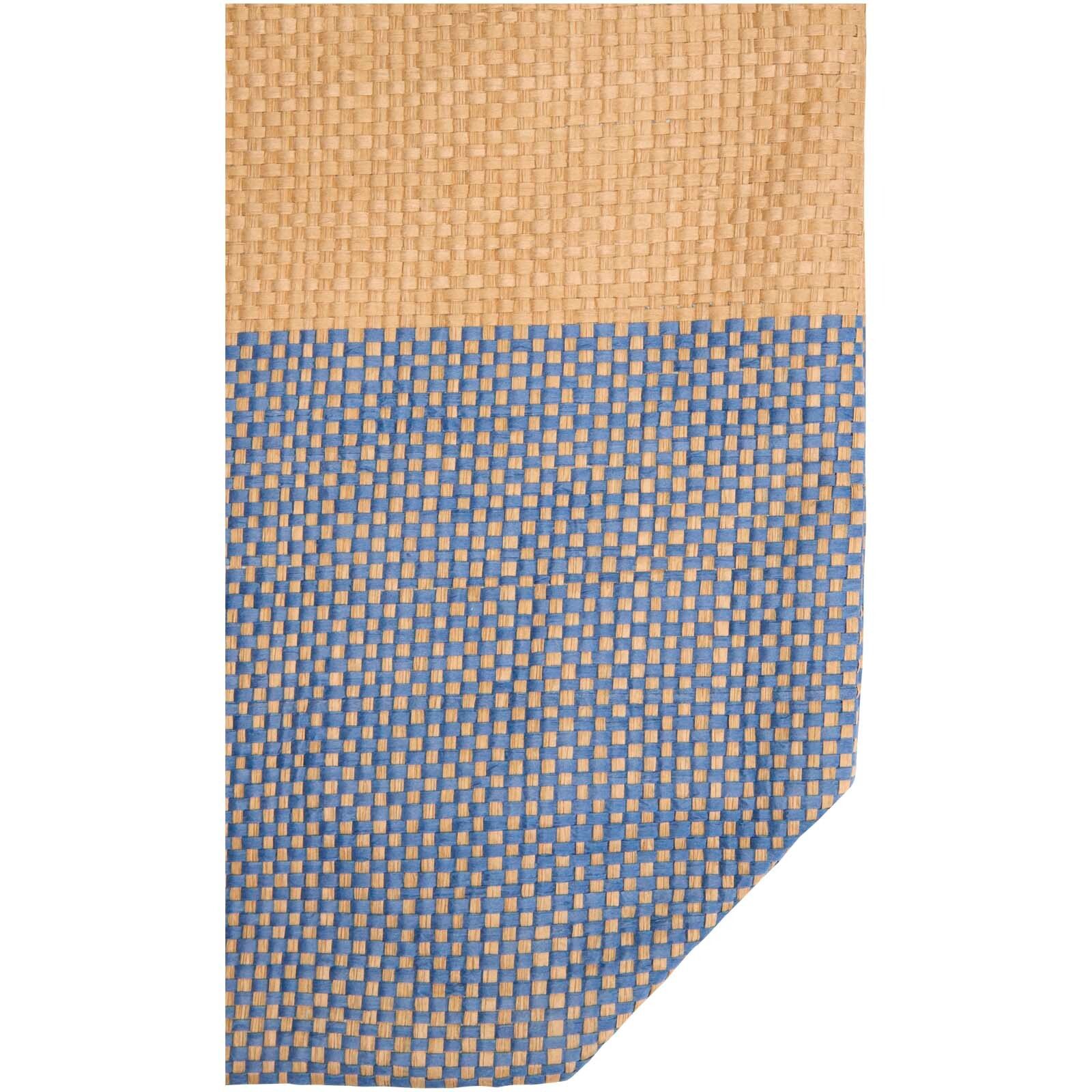 Rhythm große Strohpapier Tragetasche mit Reißverschluss, 21 l - ozeanblau-884