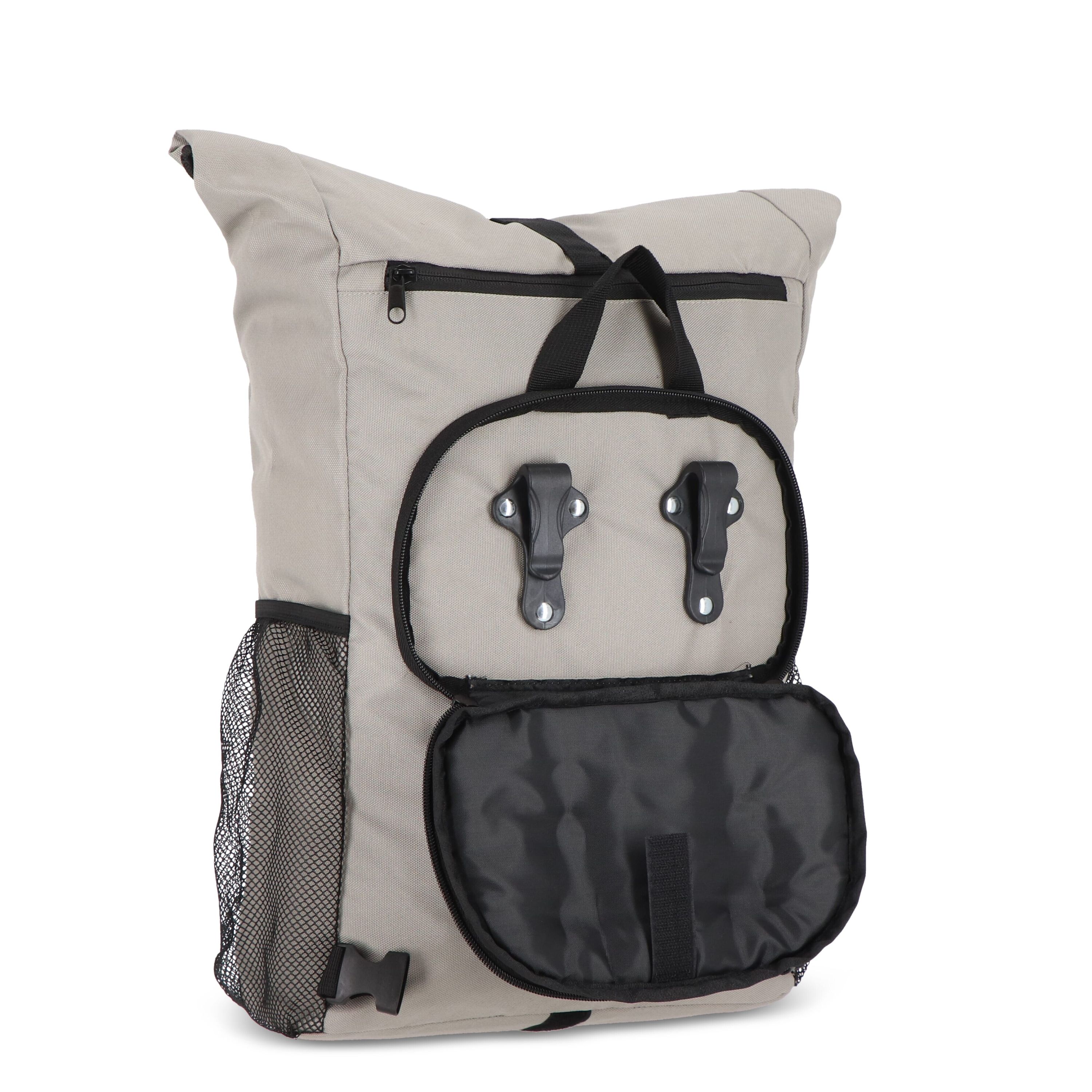 R-PET 600D Rolltop Fahrrad-Rucksack 20L - grau-401