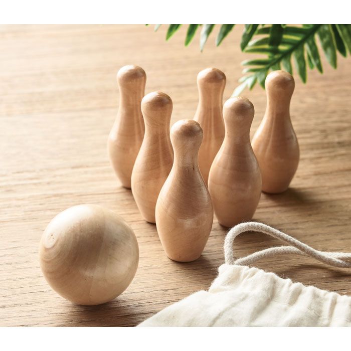 Mini-Bowling-Set Kiefernholz BOLITO - holz-436