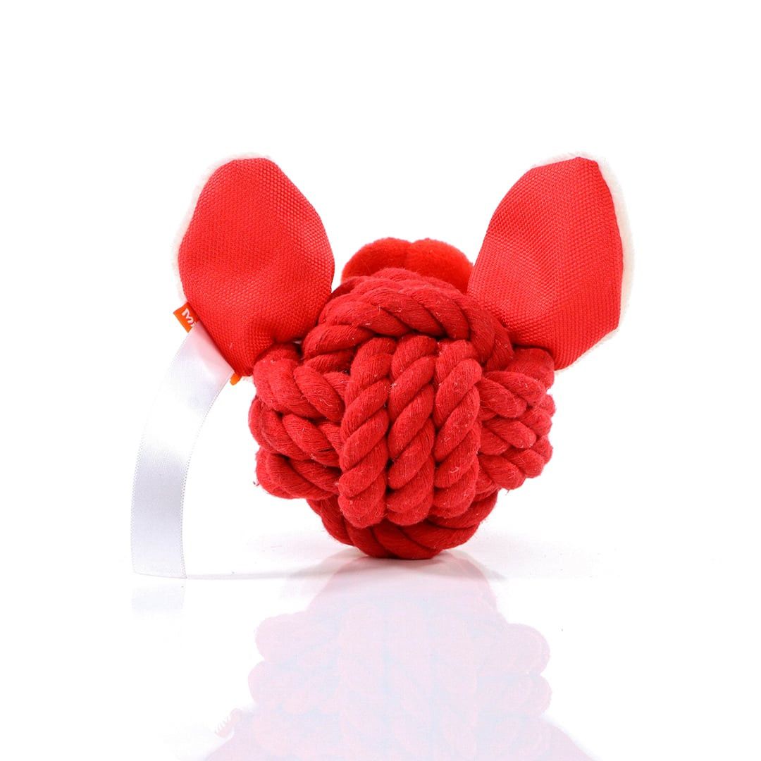 MiniFeet® Hundespielzeug Knotentier Wildschwein - rot-290
