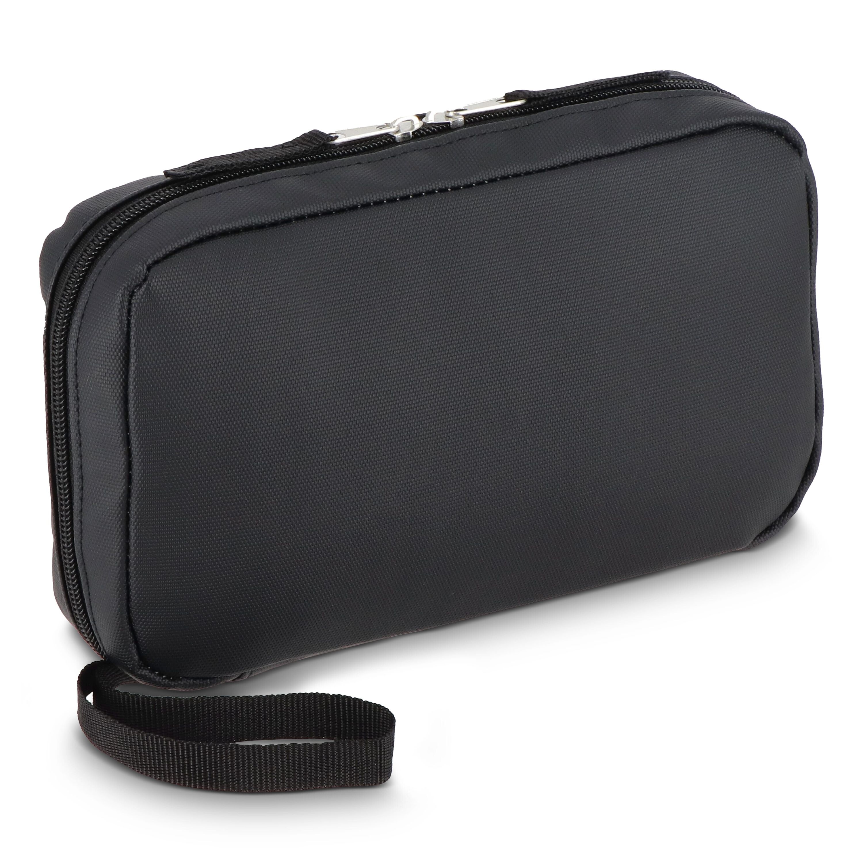 rPET PU-beschichtete 210D Napa-Organizer-Tasche 22 x 13 x 4 cm - schwarz-840