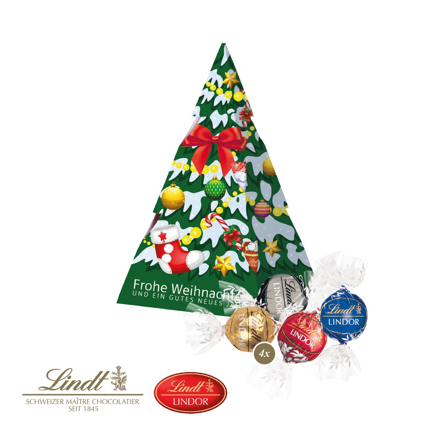 Präsent "Weihnachtsbaum" mit Lindor Pralinés-269