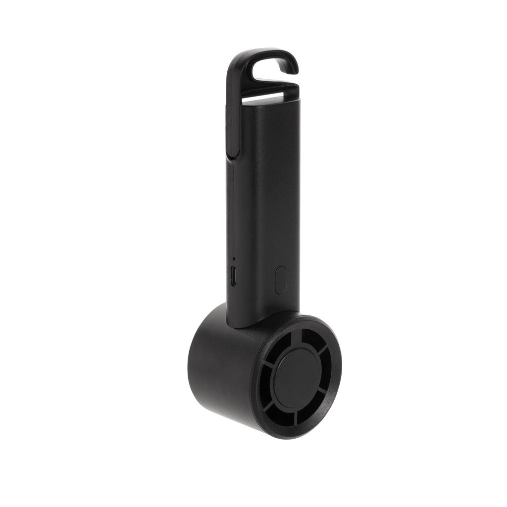 Twist wiederaufladbarer tragbarer Ventilator aus RCS rABS - schwarz-678