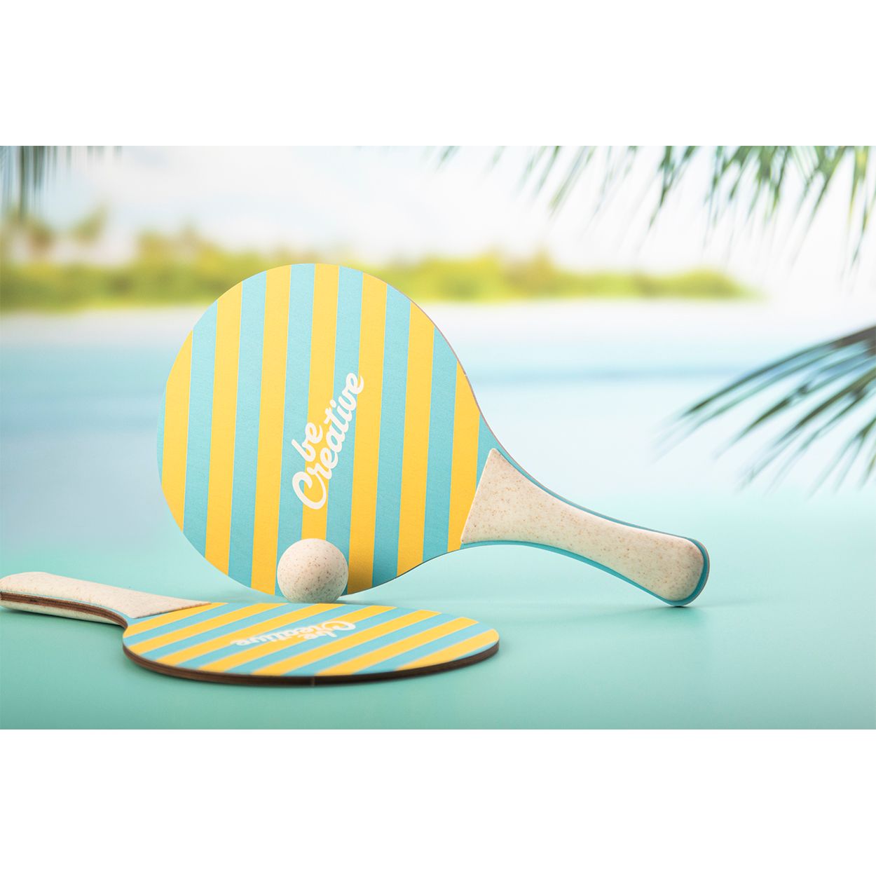 Individuelles Strandtennisset CreaShot - natur-523