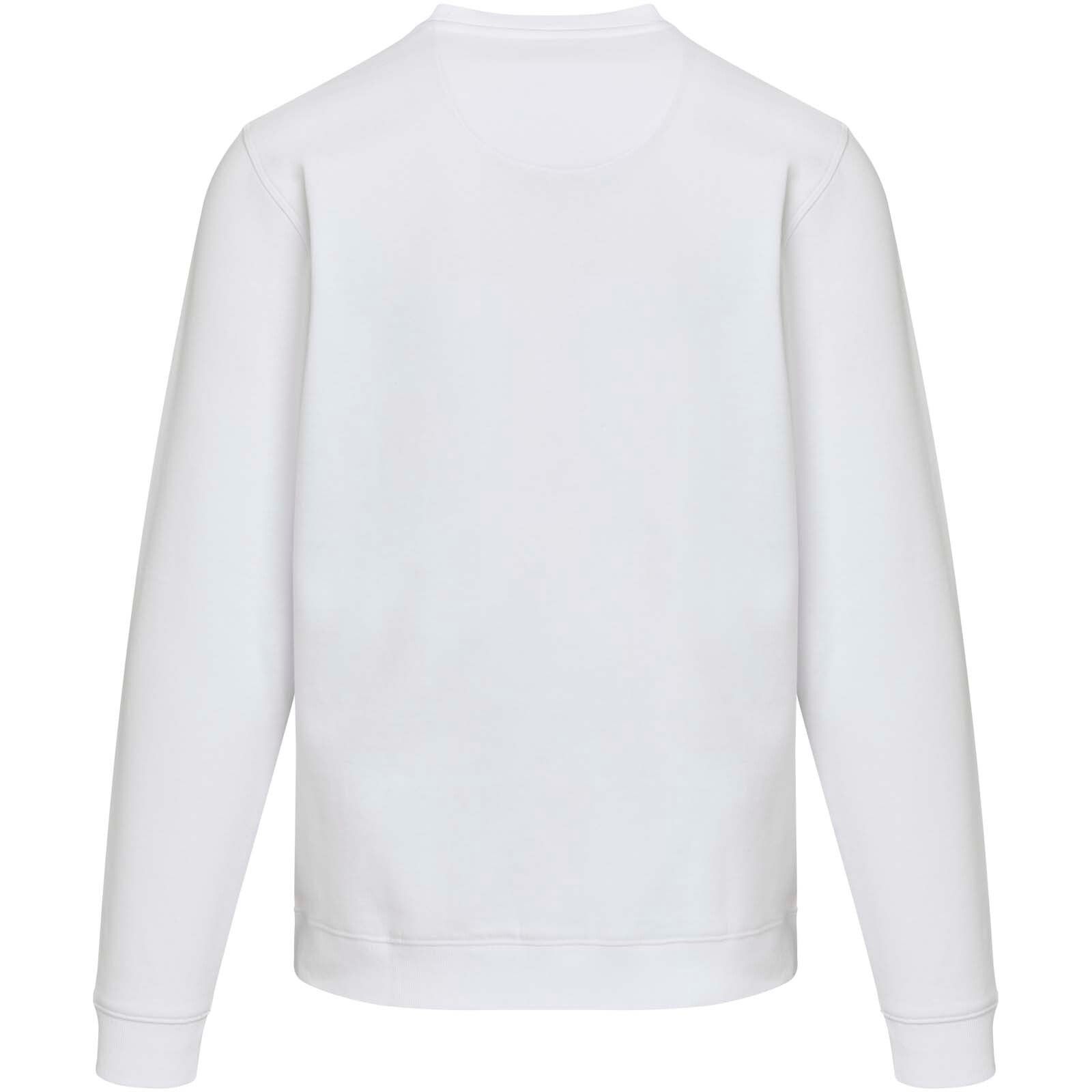 Jasper 280 g/m² Pullover mit Rundhalsausschnitt aus recycelter Bio Baumwolle (OCS), unisex - weiss-509