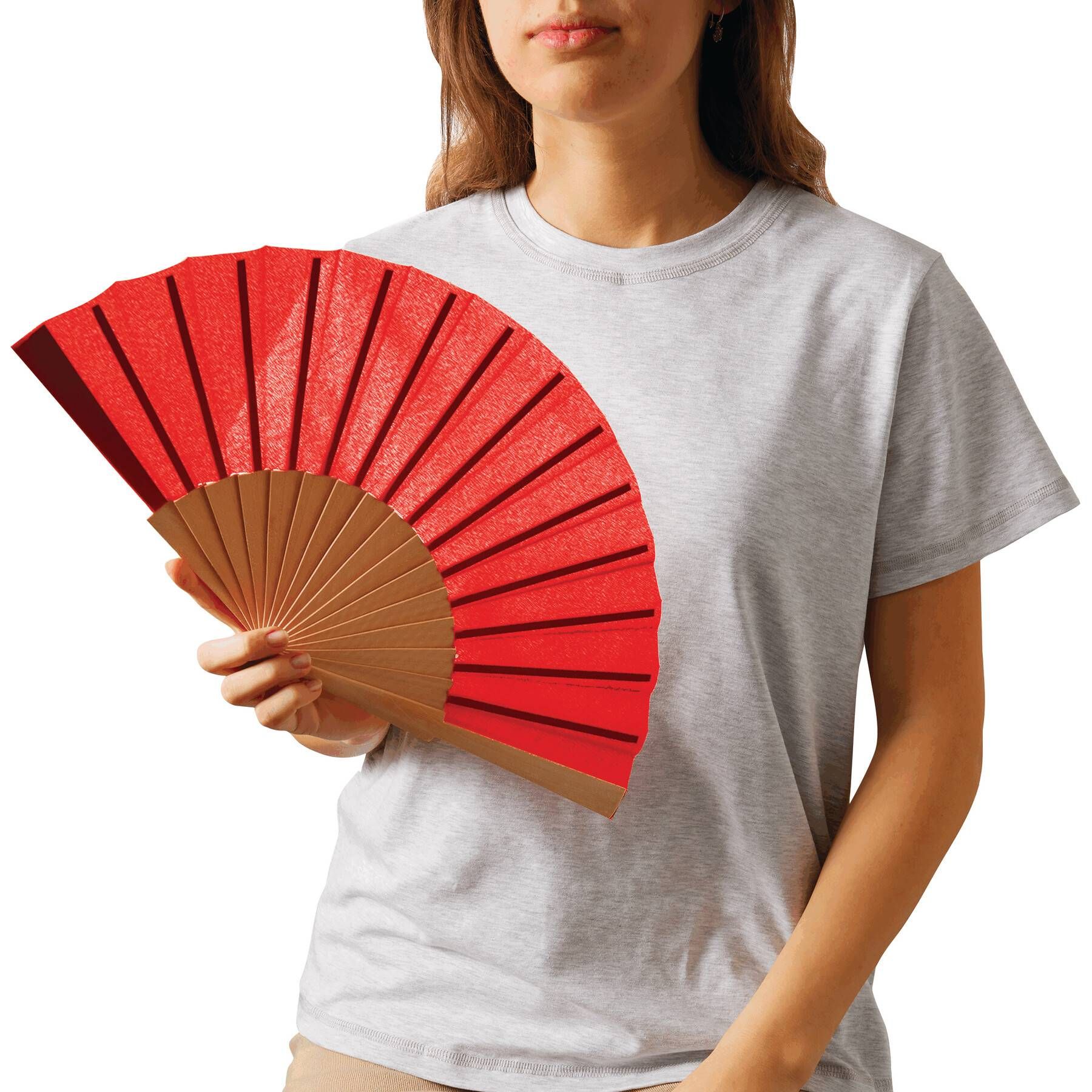 Faltbarer Fächer ECO COOL - rot-85