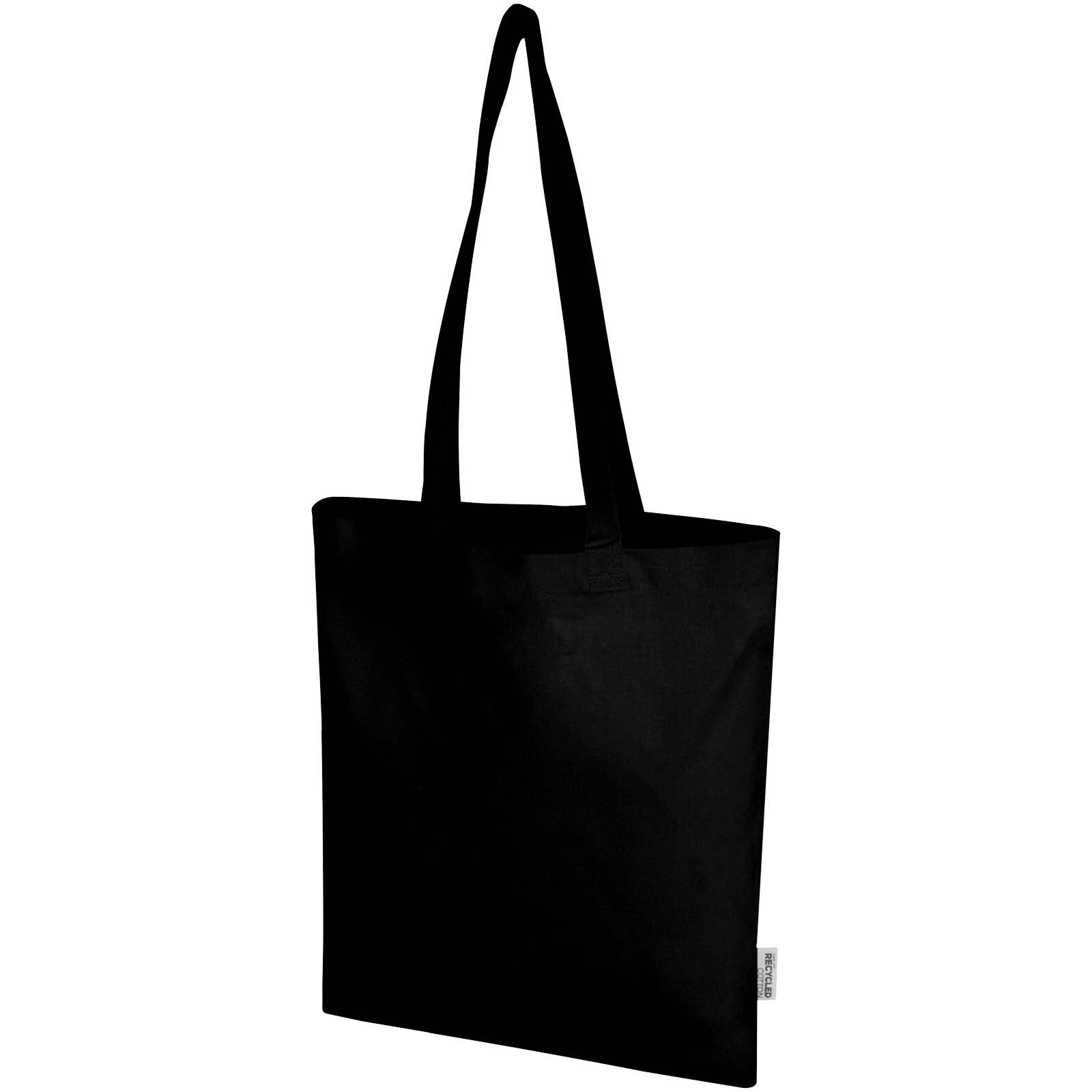 Madras Blend 140 g/m² Tragetasche aus GRS-recycelter Baumwolle 7L - schwarz-775