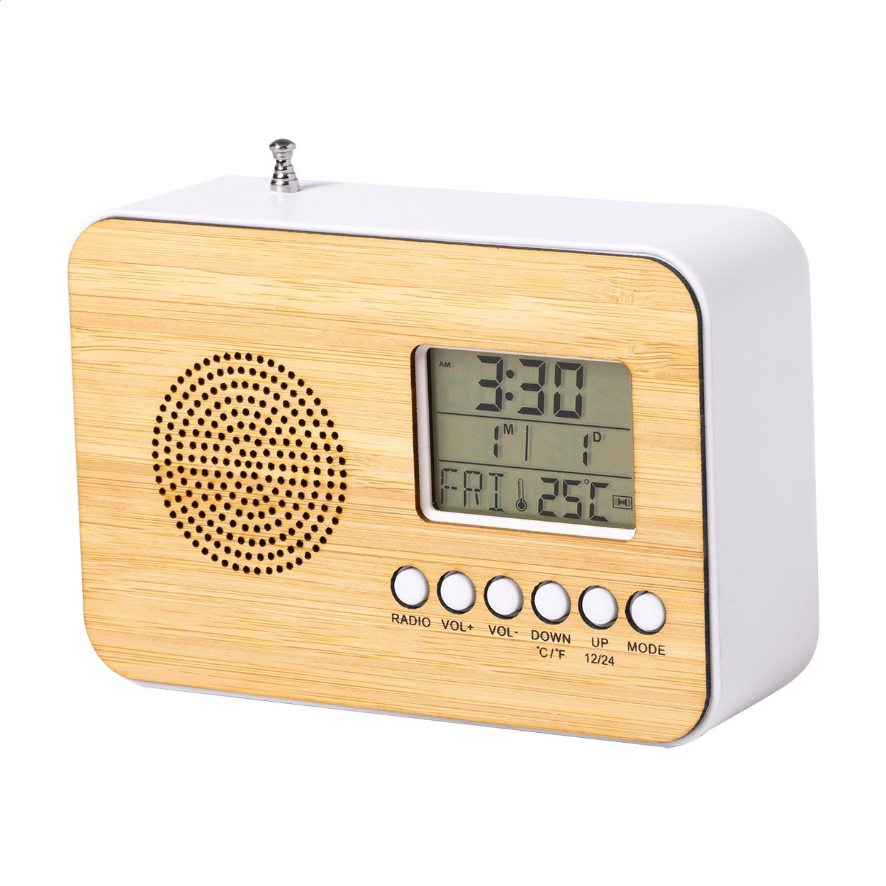 Radio-Tischuhr Tulax - natur-444