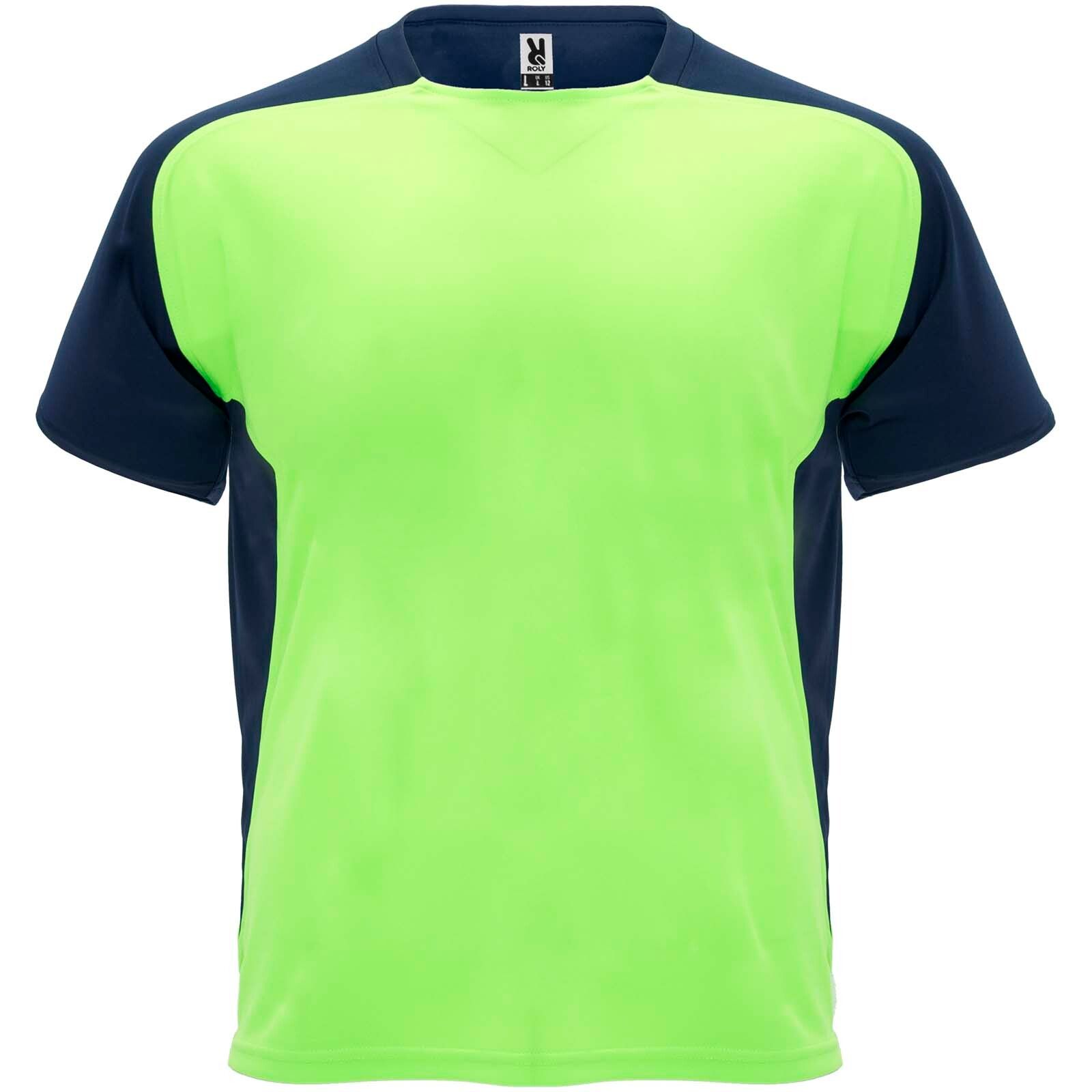 Bugatti Sport T-Shirt für Kinder - fluorgrün -  marineblau-65