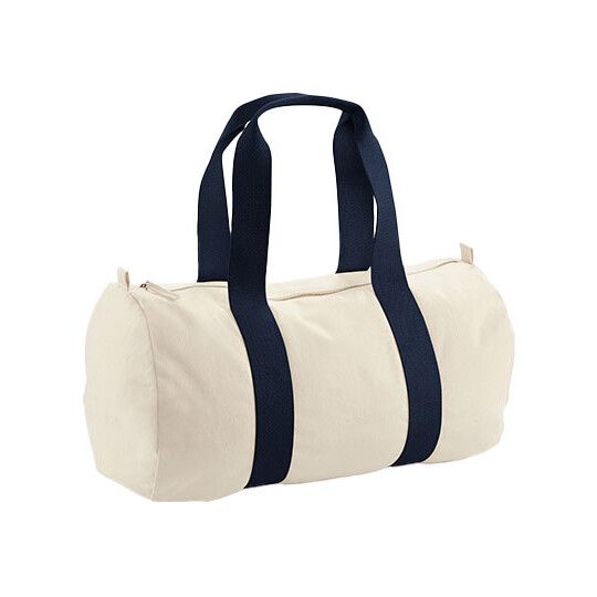 EarthAware® Organic Barrel Bag - natural - french navy-978
