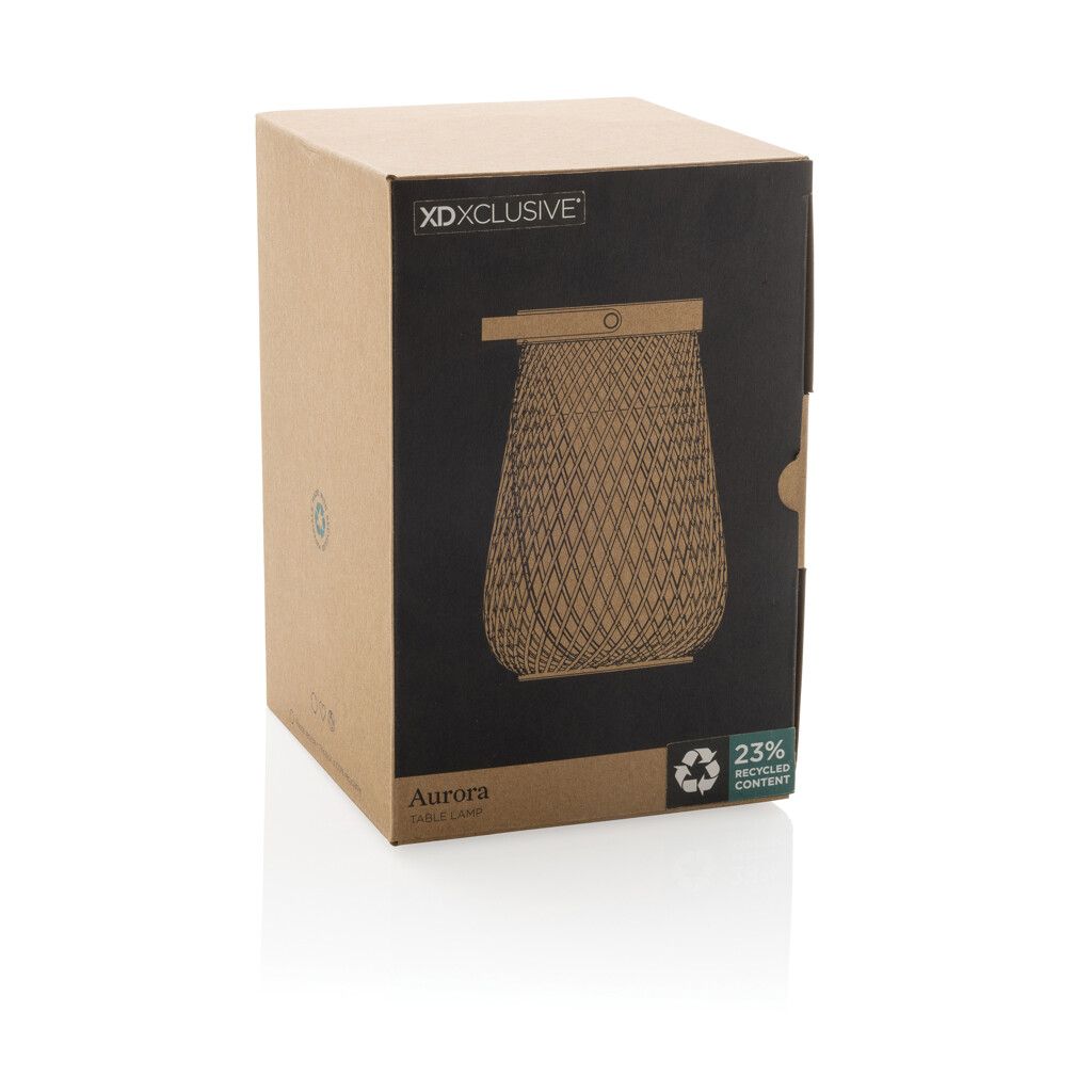 Aurora USB-Tischlampe aus RCS recyceltem ABS - grau-940
