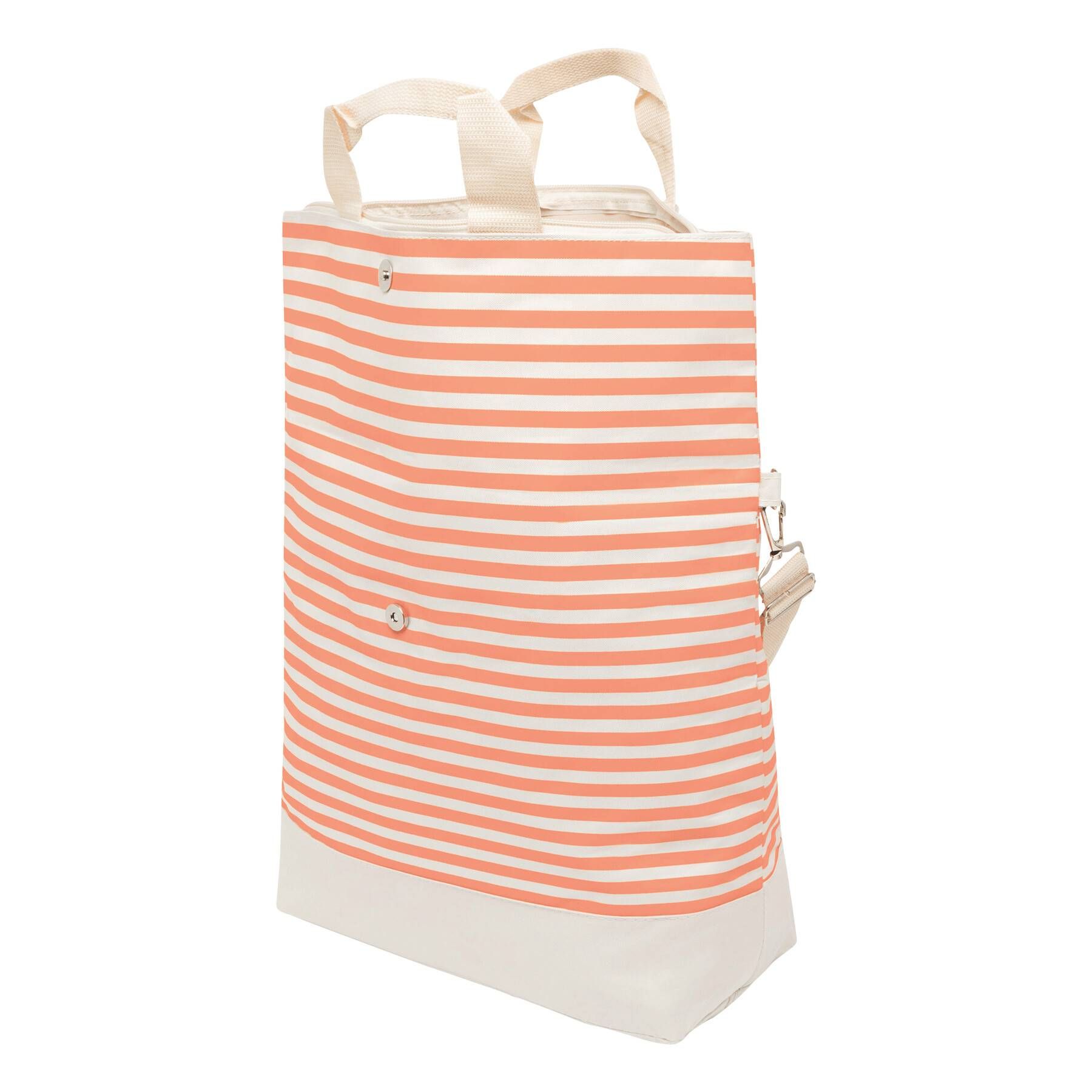 Strandtasche JUIST - beige - rot-247