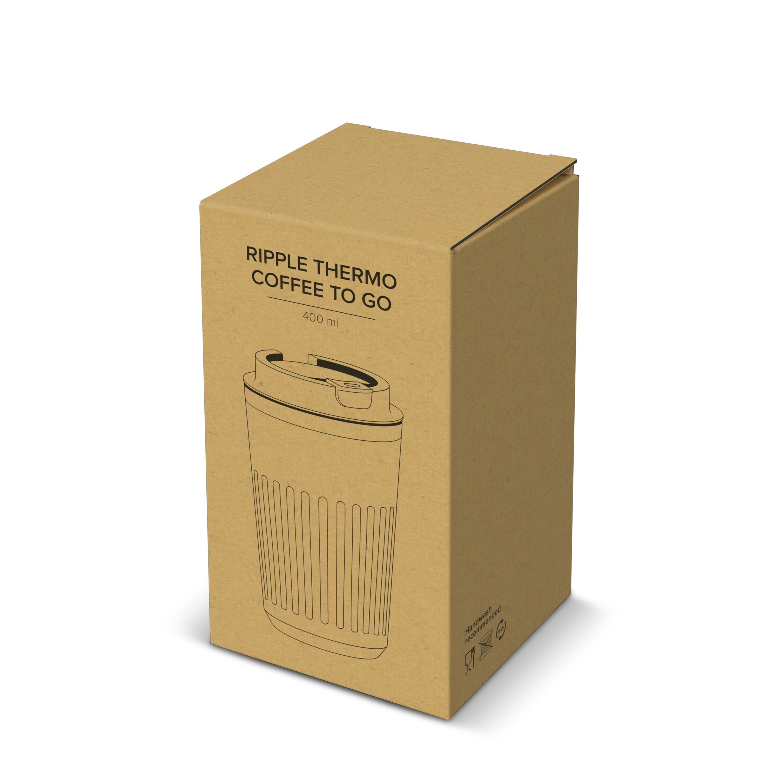 Edelstahl-Thermobecher für Kaffee zum Mitnehmen, 400 ml - olivgrün-851