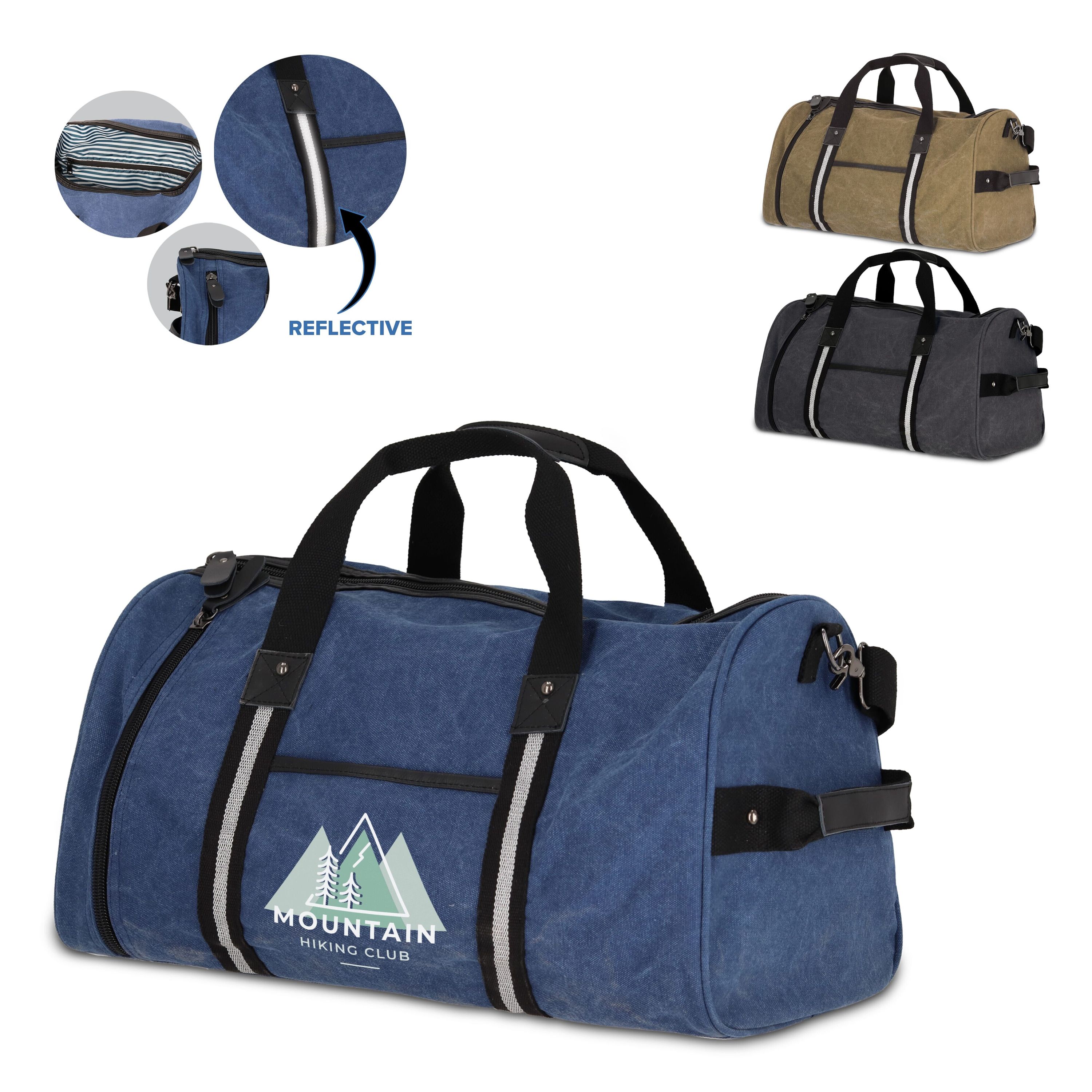 Seesack aus recyceltem Baumwoll-Canvas Harper - dunkelgrau-671