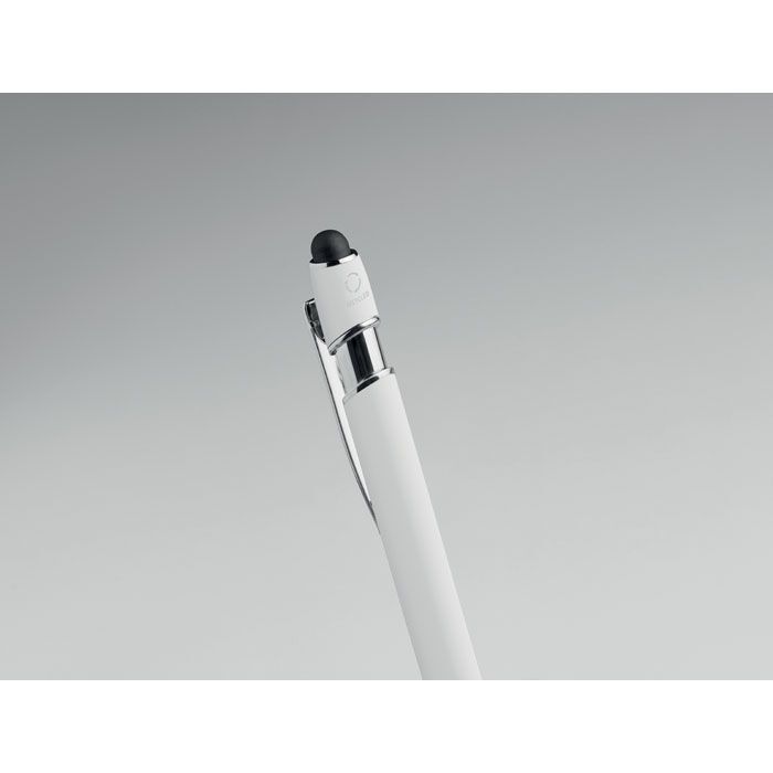 Druckkugelschreiber mit Stylus SIPARO - weiß-905