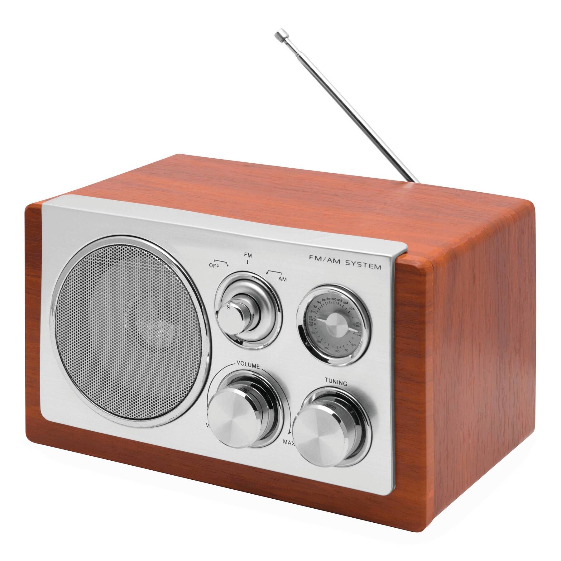 AM/ FM-Radio CLASSIC - braun - silber-941