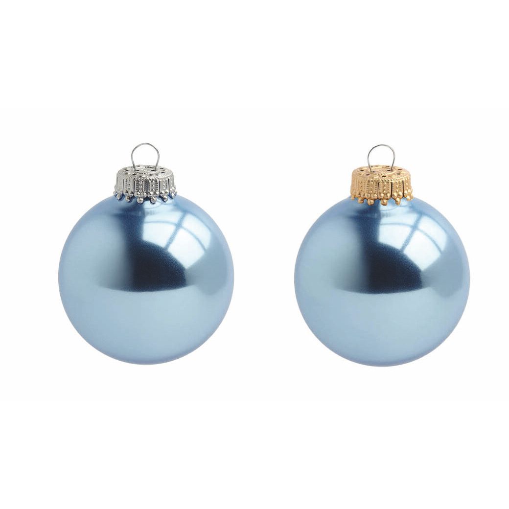 Glaskugel 7 cm (Ø 66 mm) 2er Set - titanblau in 2er Box (2 Kugeln)-977