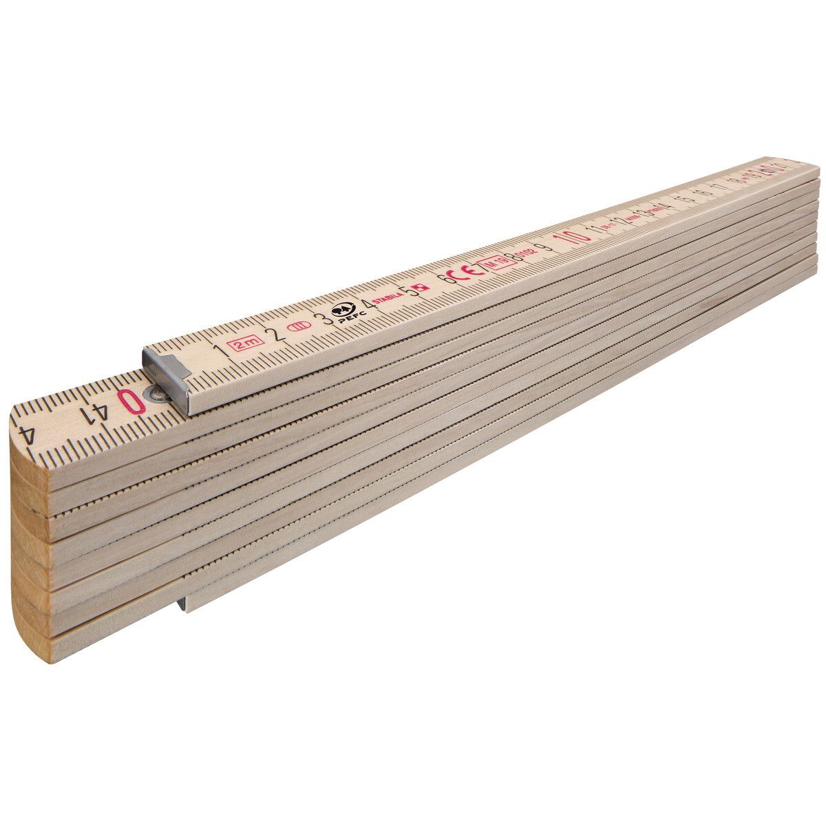 STABILA Holz-Gliedermaßstab 407N - 2 Meter - natur-521