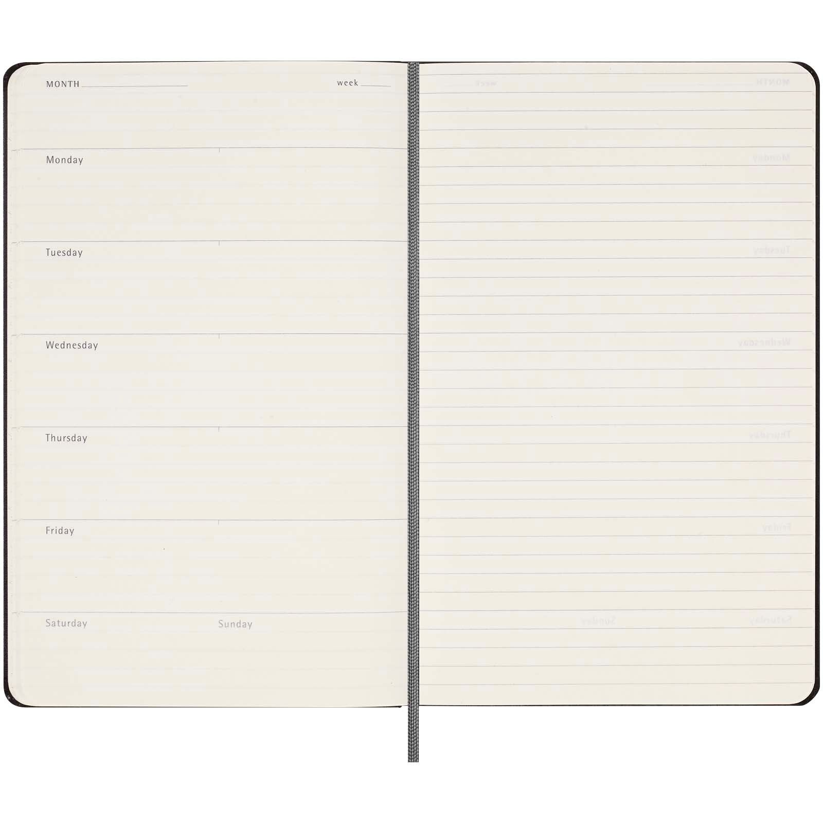 Moleskine Hardcover Wochenplaner L, undatiert - schwarz-797