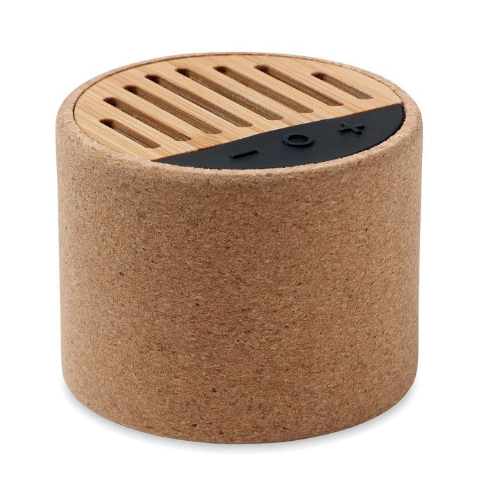 Wireless Lautsprecher Kork ROUND + - beige-868