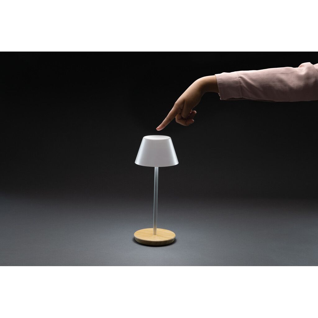 Pure Glow USB-Tischleuchte aus RCS recyceltem Kunststoff - weiß-199