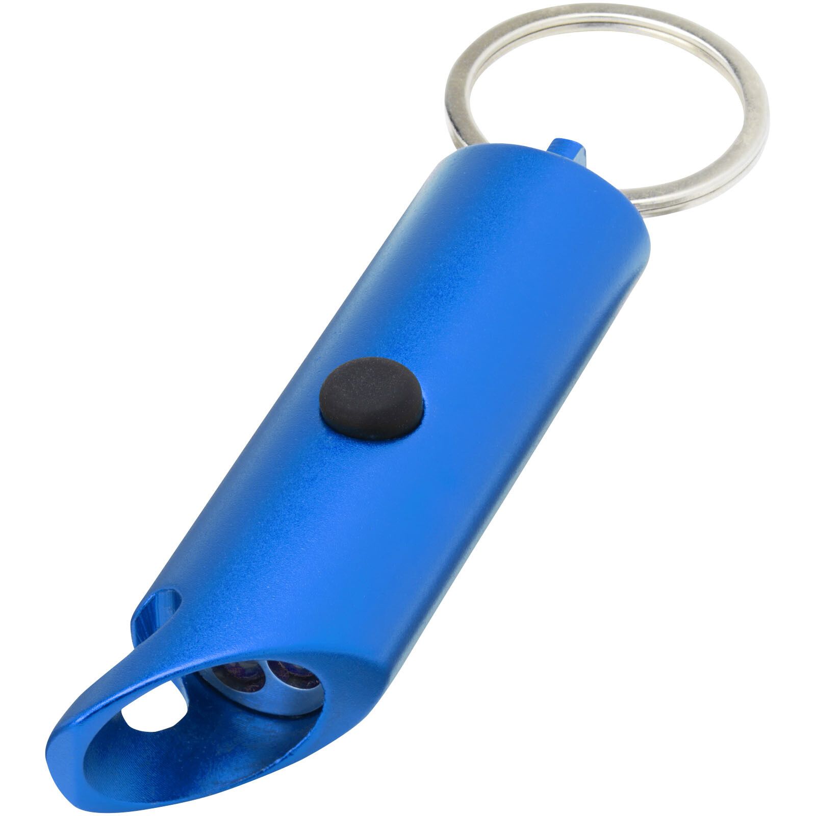 Flare IPX-LED-Lampe und Flaschenöffner aus recyceltem Aluminium mit Schlüsselanhänger - royalblau-340