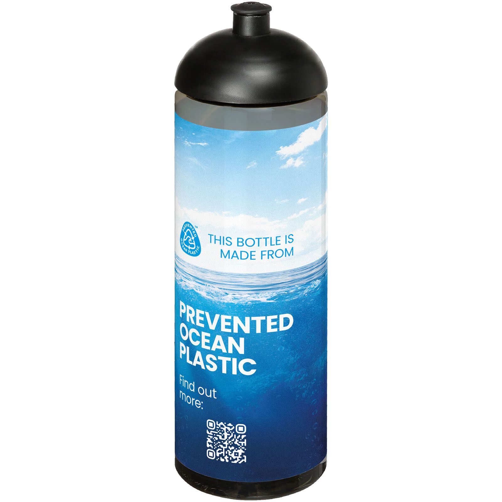 H2O Active Eco Vibe 850 ml Sportflasche mit Stülpdeckel  - kohle -  schwarz-996