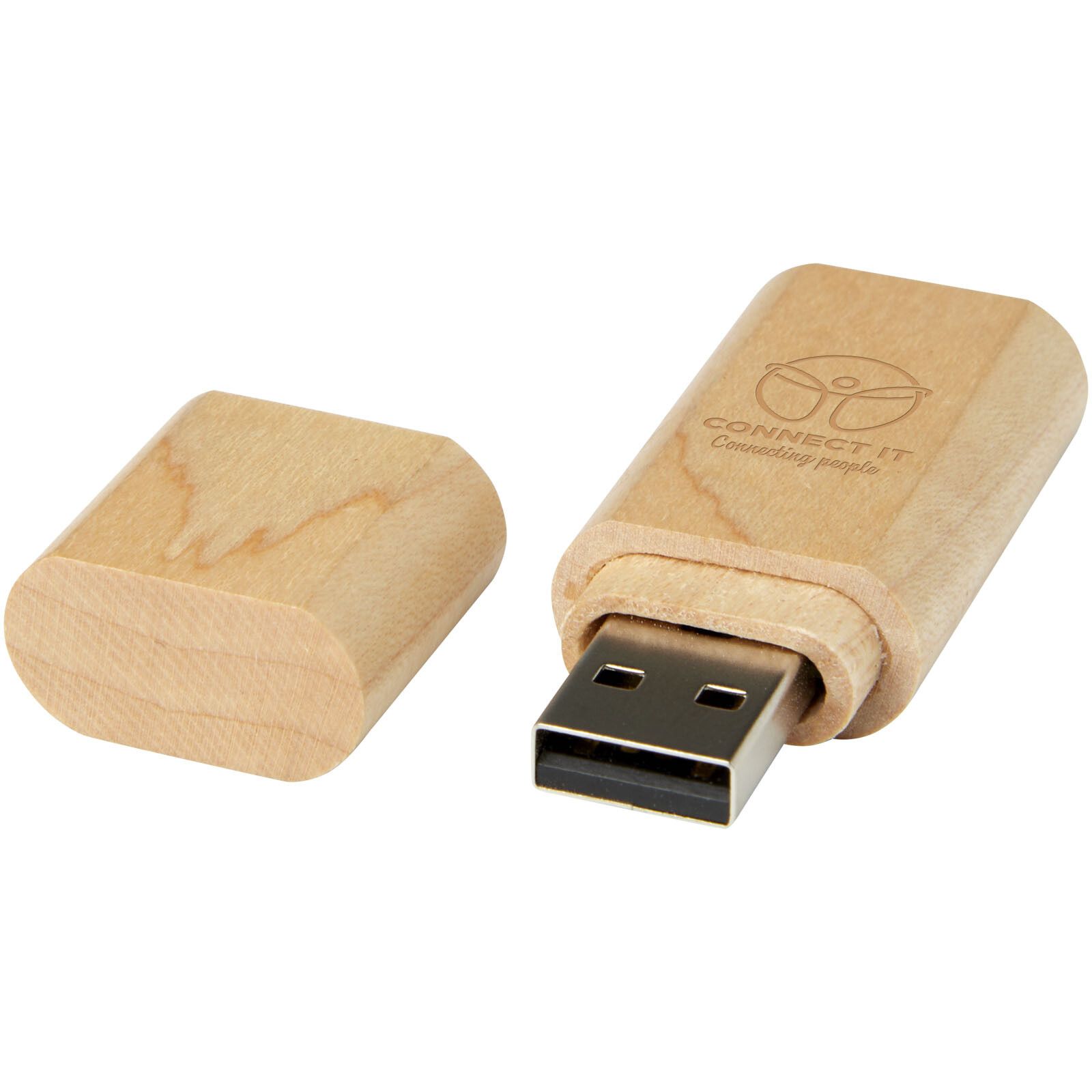 Schlüssel USB-Stick 2.0 aus Holz - hellbraun - 2 GB-671