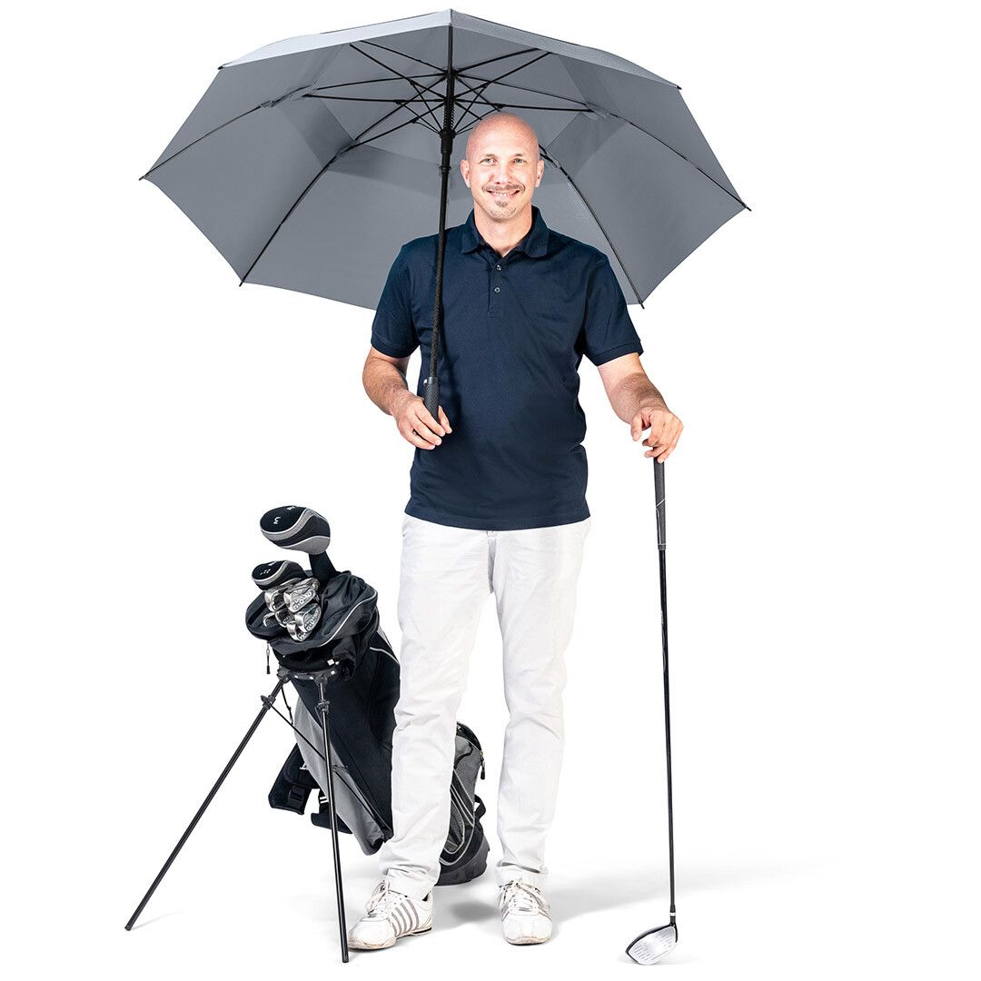 AC-Golf-/Gästeschirm Fibermatic XL Vent Ø133 cm - grau-743