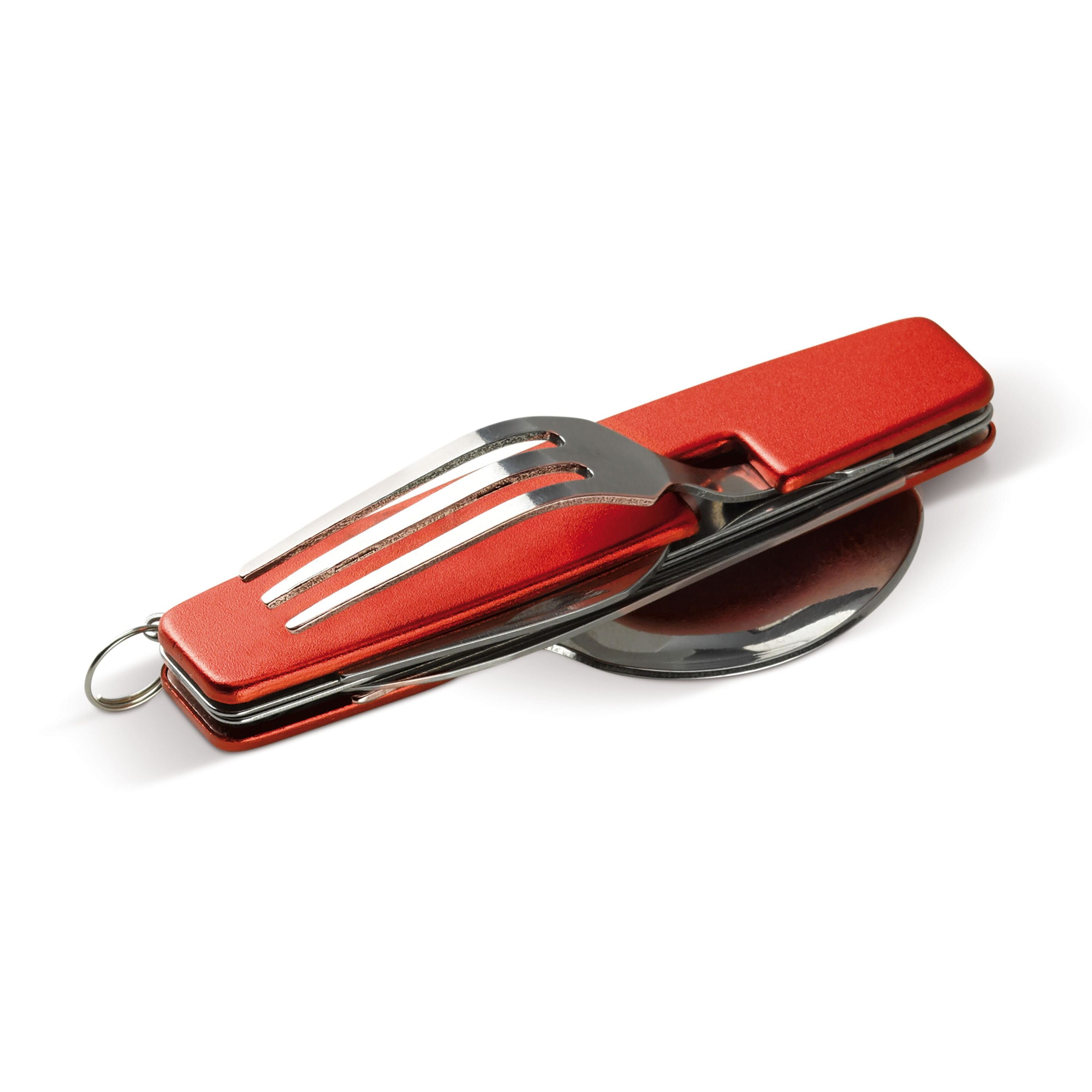 Zusammenklappbares Besteck im Multi-tool - rot-839