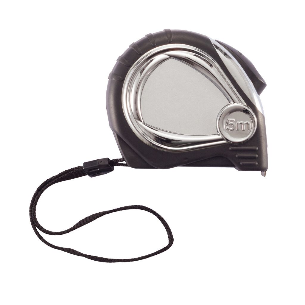 5m/19mm Verchromtes Auto Stopp Maßband - schwarz-739