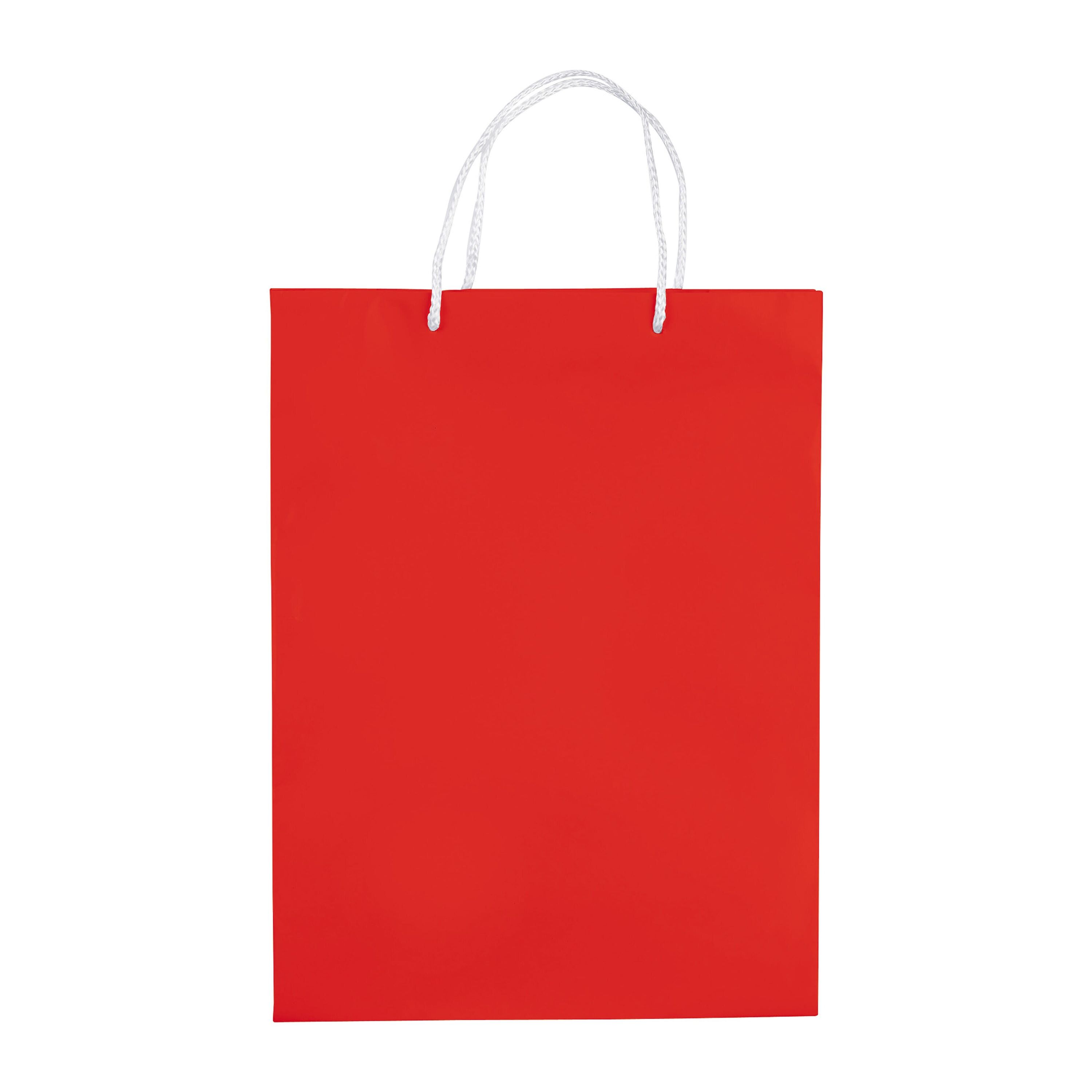 Laminierte Papiertasche, groß - rot-378