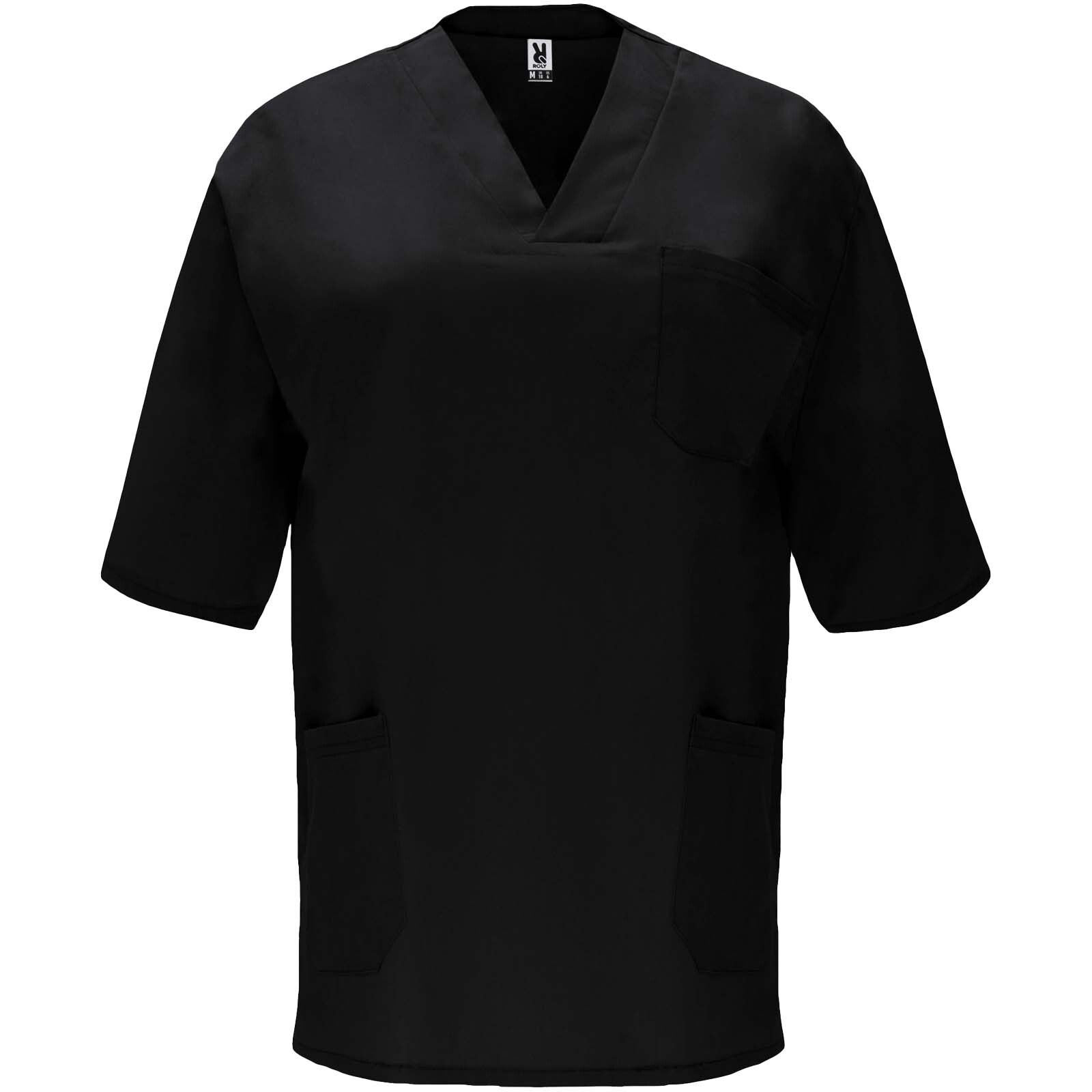 Panacea Kurzärmeliges Arbeitshemd, 160 g/m2, unisex  - schwarz-438