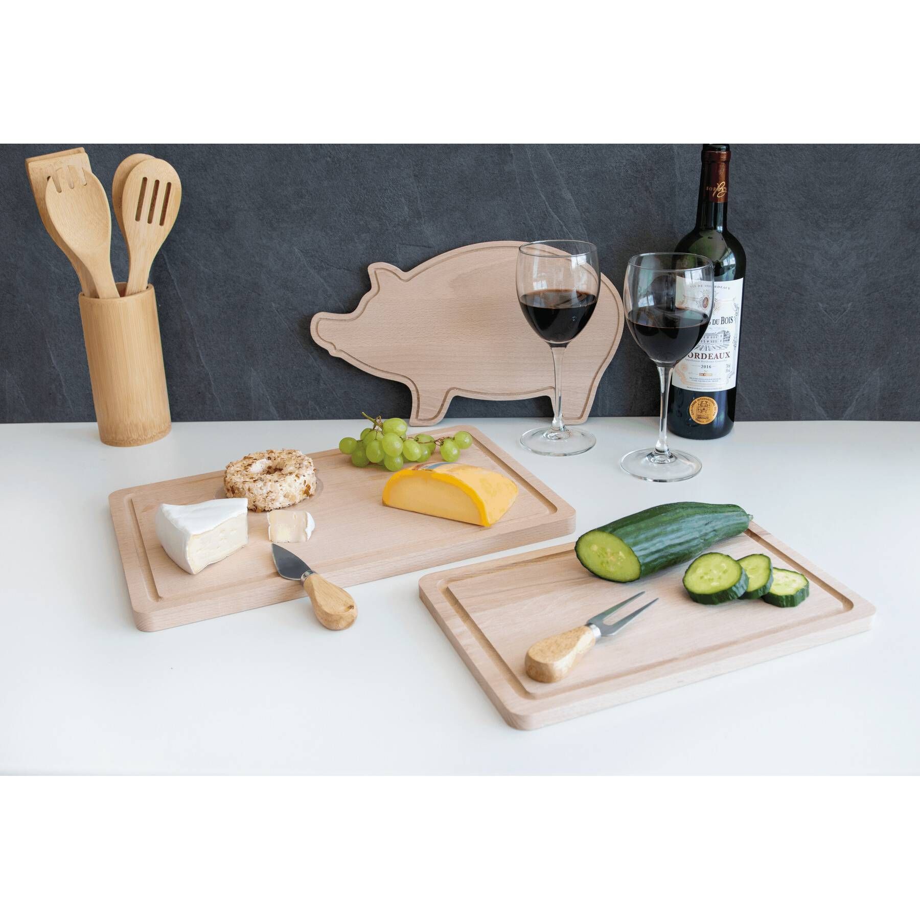 Schneidebrett WOODEN SQUARE - braun-324