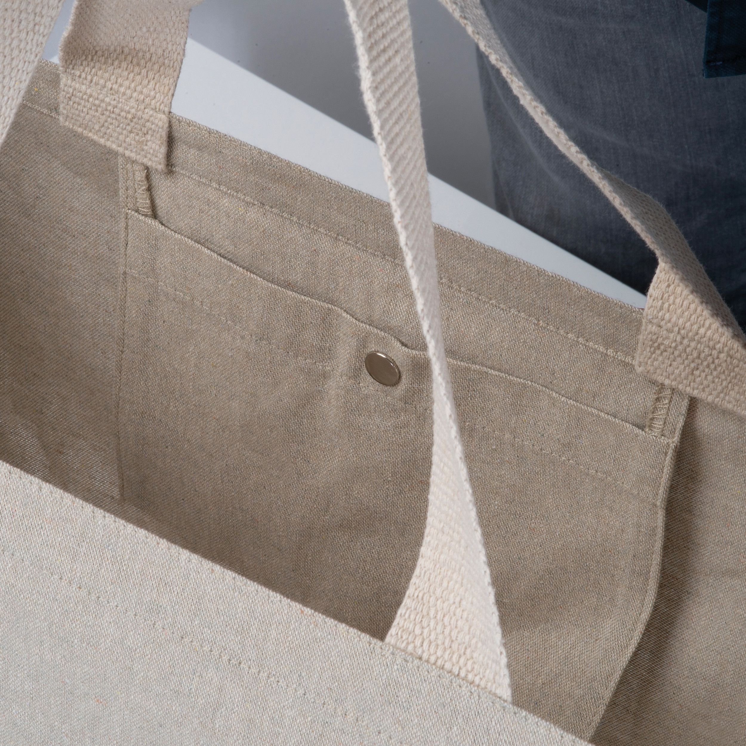 Große Baumwolltasche Pilar - beige-620