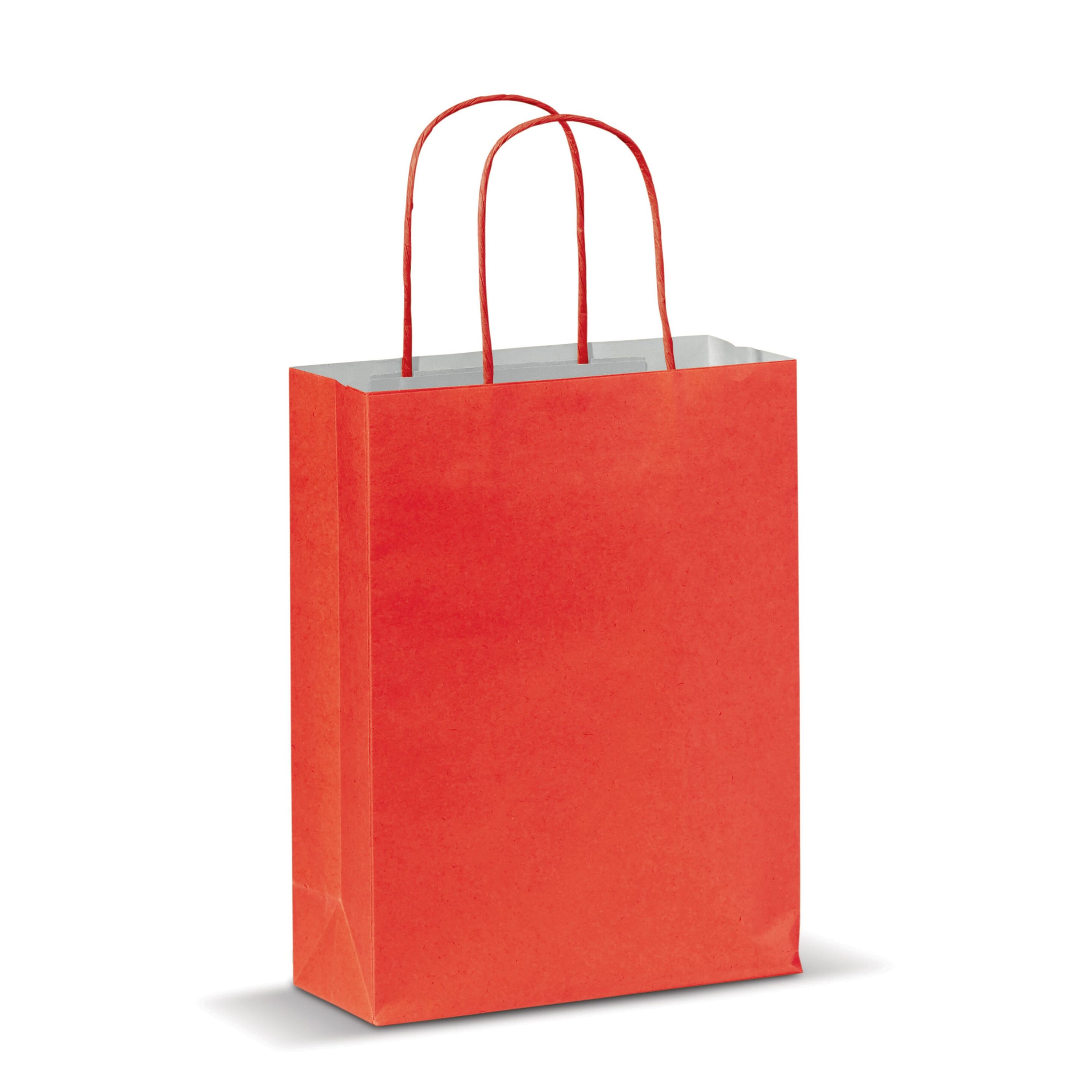 Kleine Papiertasche im Look 120g/m² - rot-662