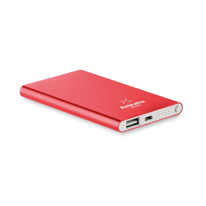 Powerbank 4000 mAh POWERFLAT - rot-601
