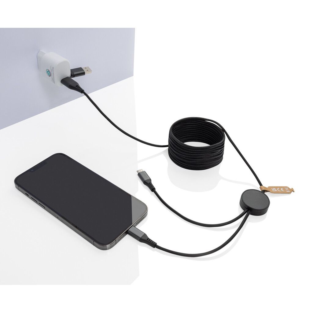 Terra 3 Meter 4-in-1-Kabel aus RCS recyceltem PET - grau-79