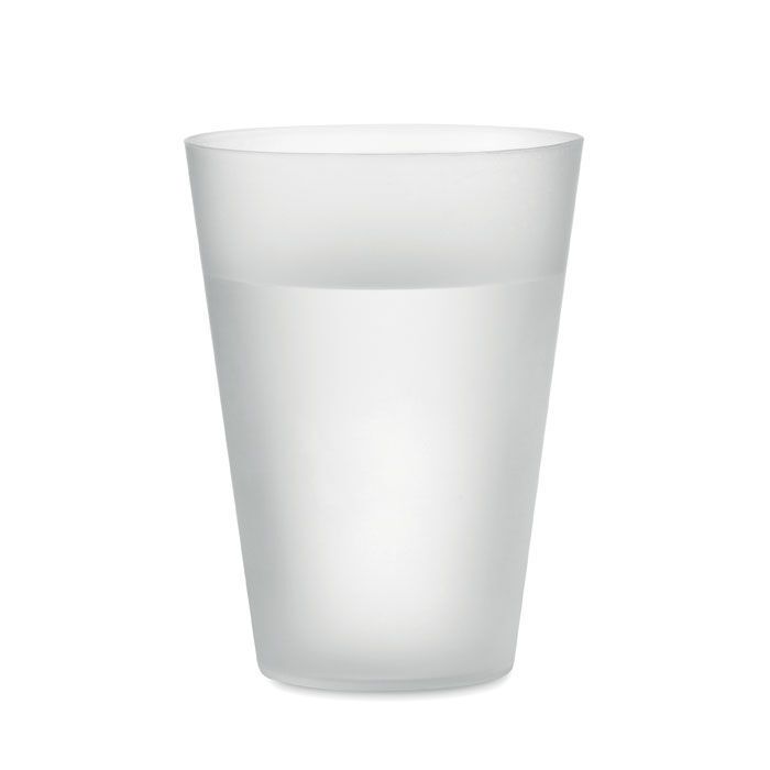 Wiederverwendbarer Becher 300ml FESTA - transparent weiß-447