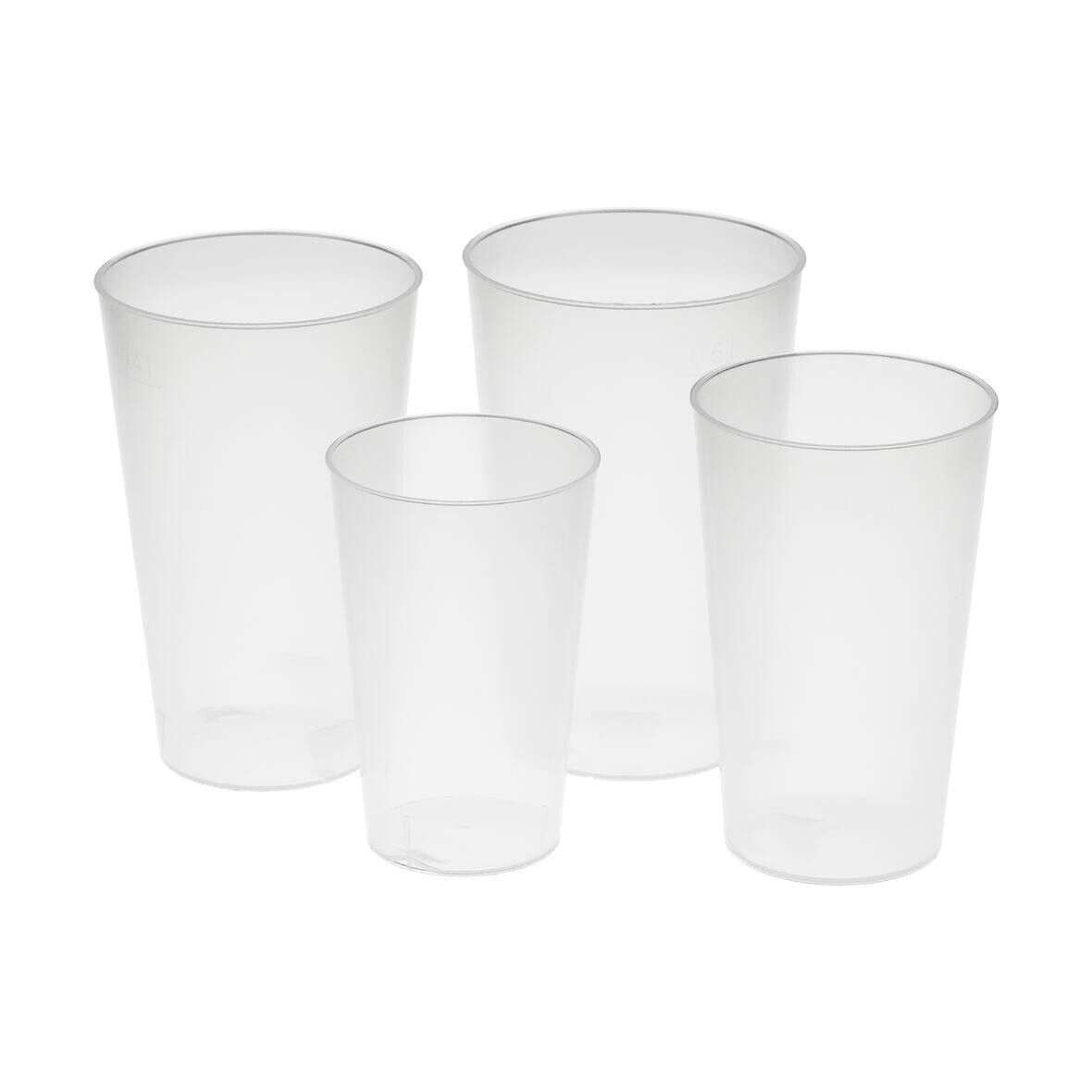 Trinkbecher Vital, 400 ml - transparent-milchig-470