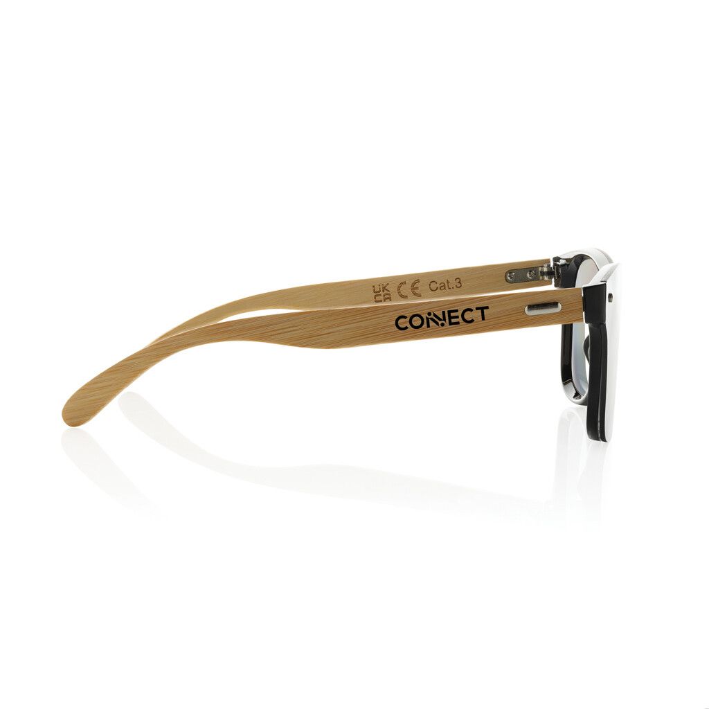 Prism Sonnenbrille aus RCS rec. Kunststoff mit Bambusbügeln - braun-544