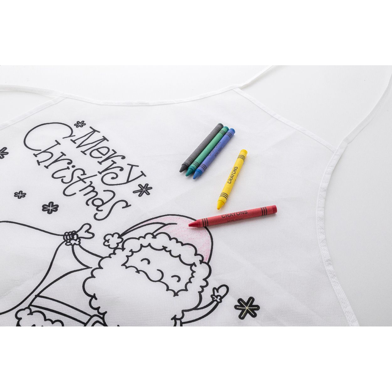 Julfar Cook Weihnachtsschürze zum Ausmalen für Kinder - weiß-710