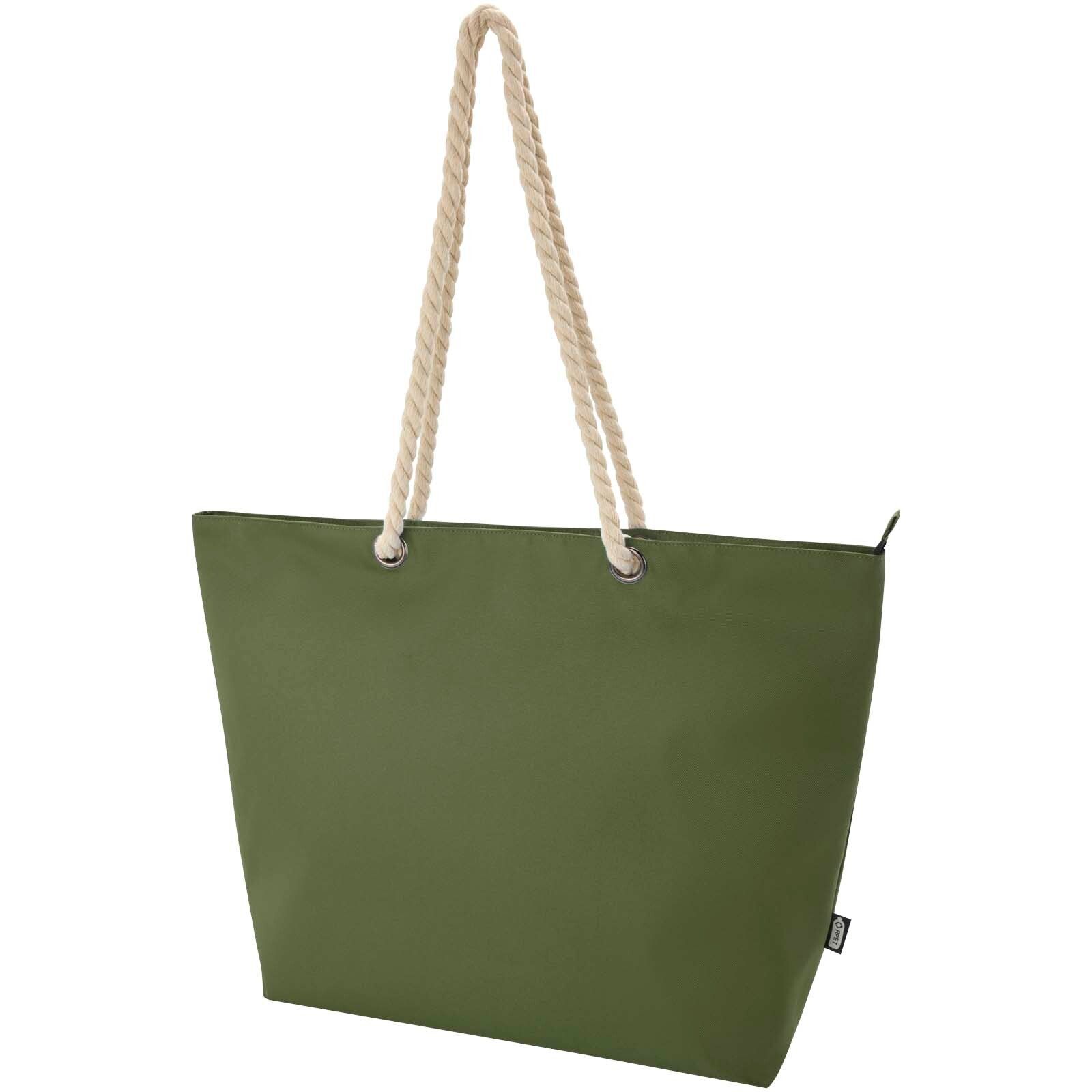 Panama Strandkühltasche mit Kordelgriffen aus recyceltem GRS-Material, 23L - olive-178