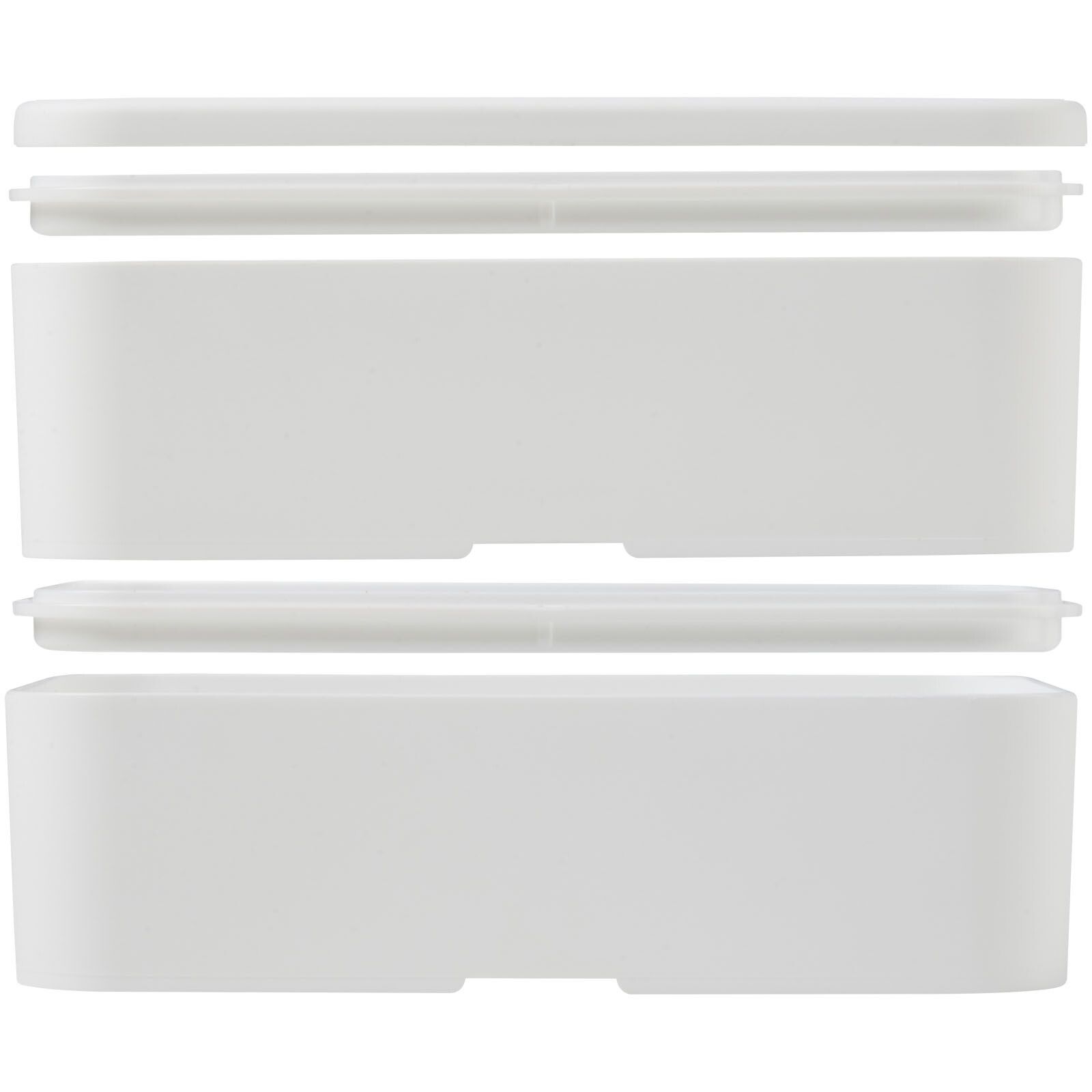 MIYO 700+700 ml Doppel-Lunchbox - weiss -  weiss -  rot-145