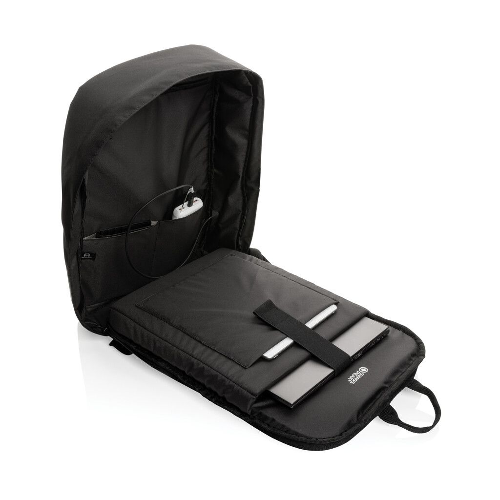Swiss Peak AWARE™ Anti-Theft-RFID 15.6"-Laptop-Rucksack - schwarz-202