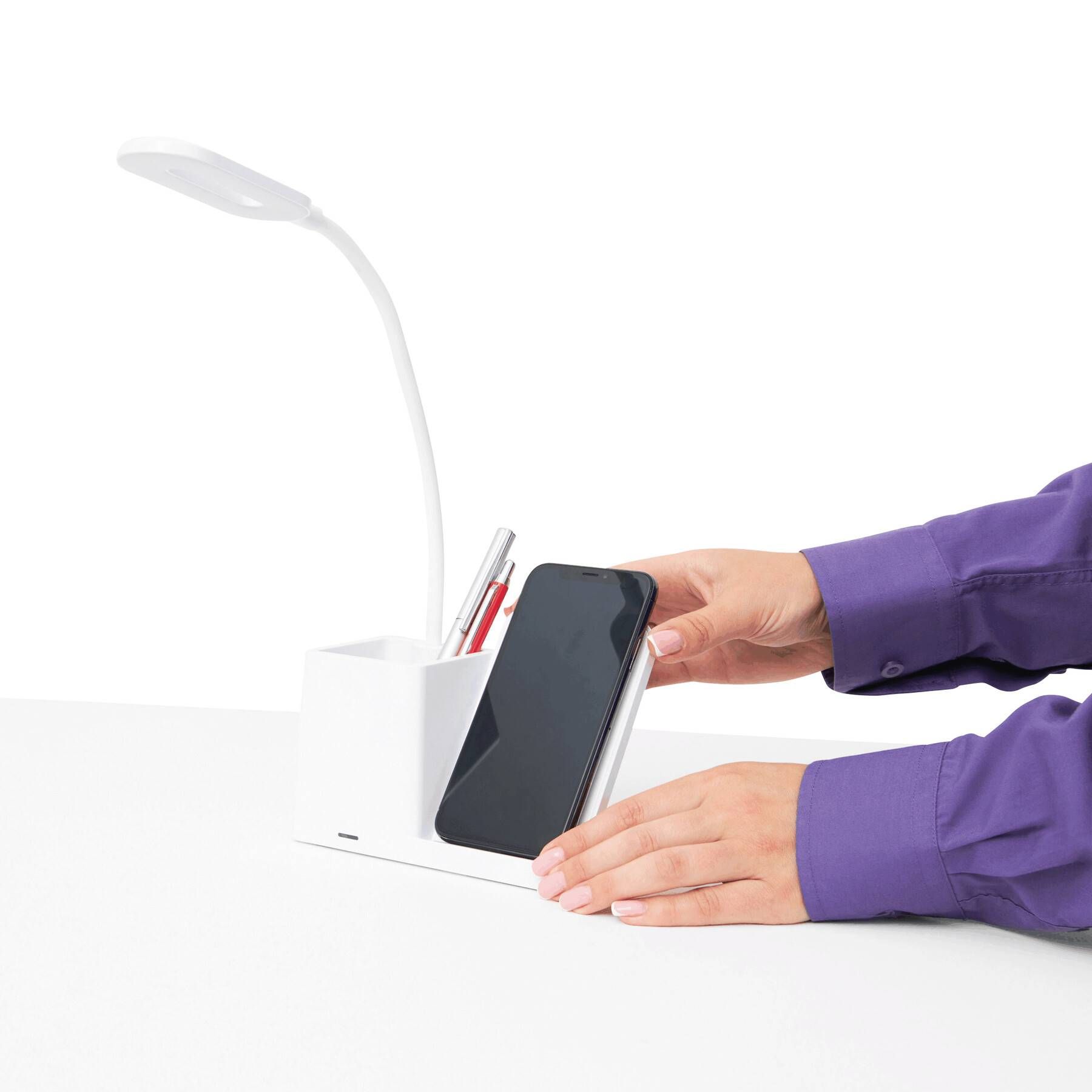 Schreibtisch-Lampe mit Ladestation LIGHT & CHARGE - weiß-454